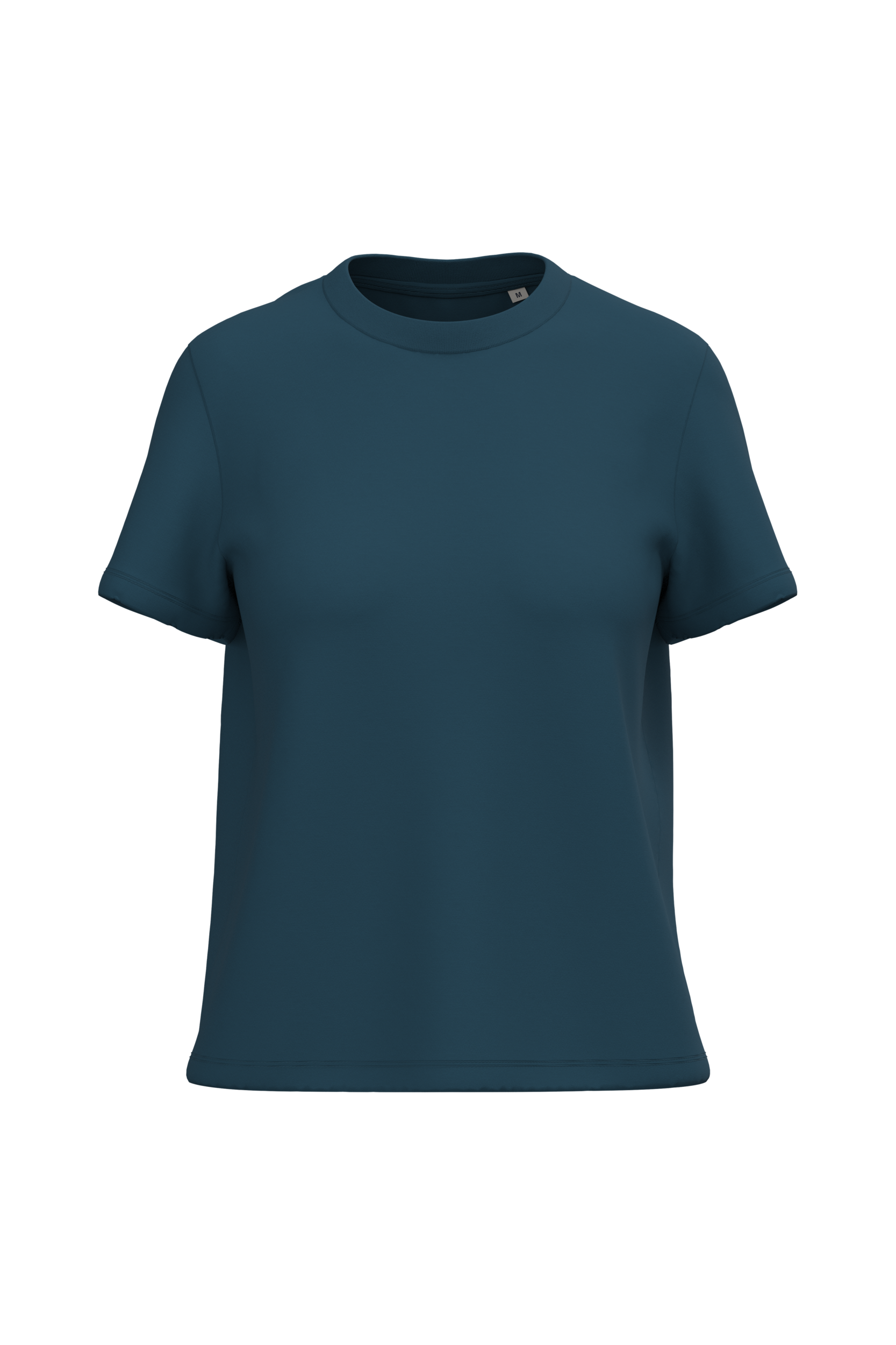 peacock blue Camiseta sostenible mujer
