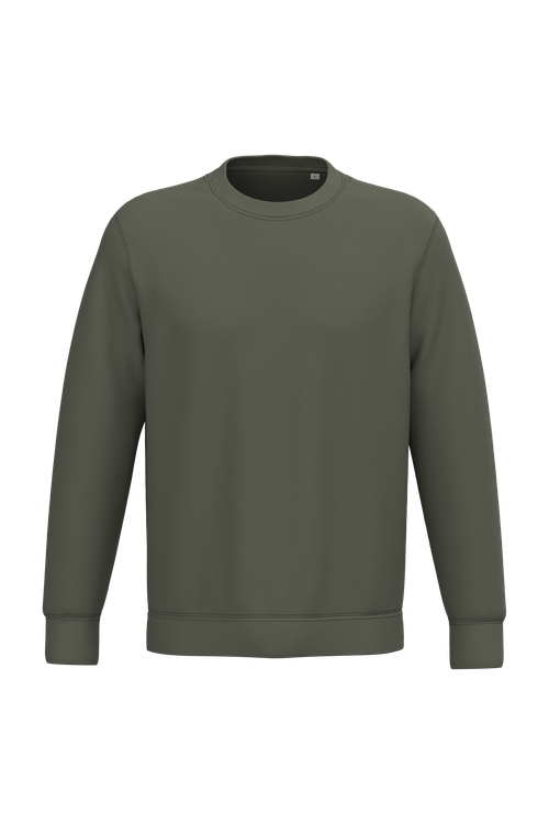 Native Spirit Unisex round neck sweatshirt in khaki & olive, style NS400