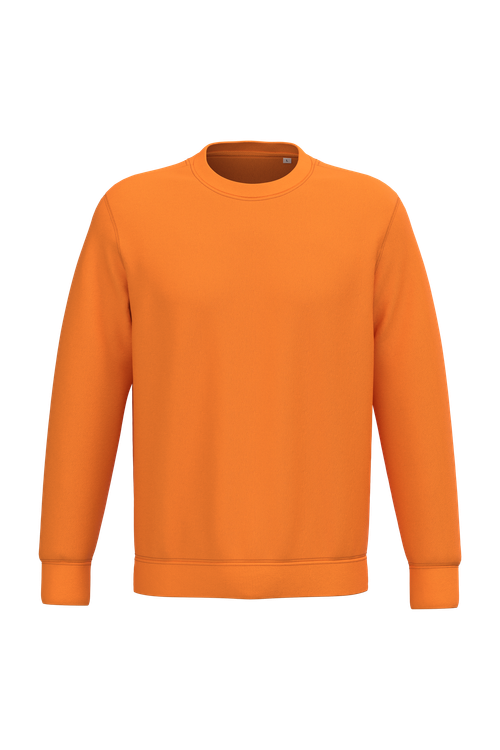 Native Spirit Unisex round neck sweatshirt in orange, style NS400