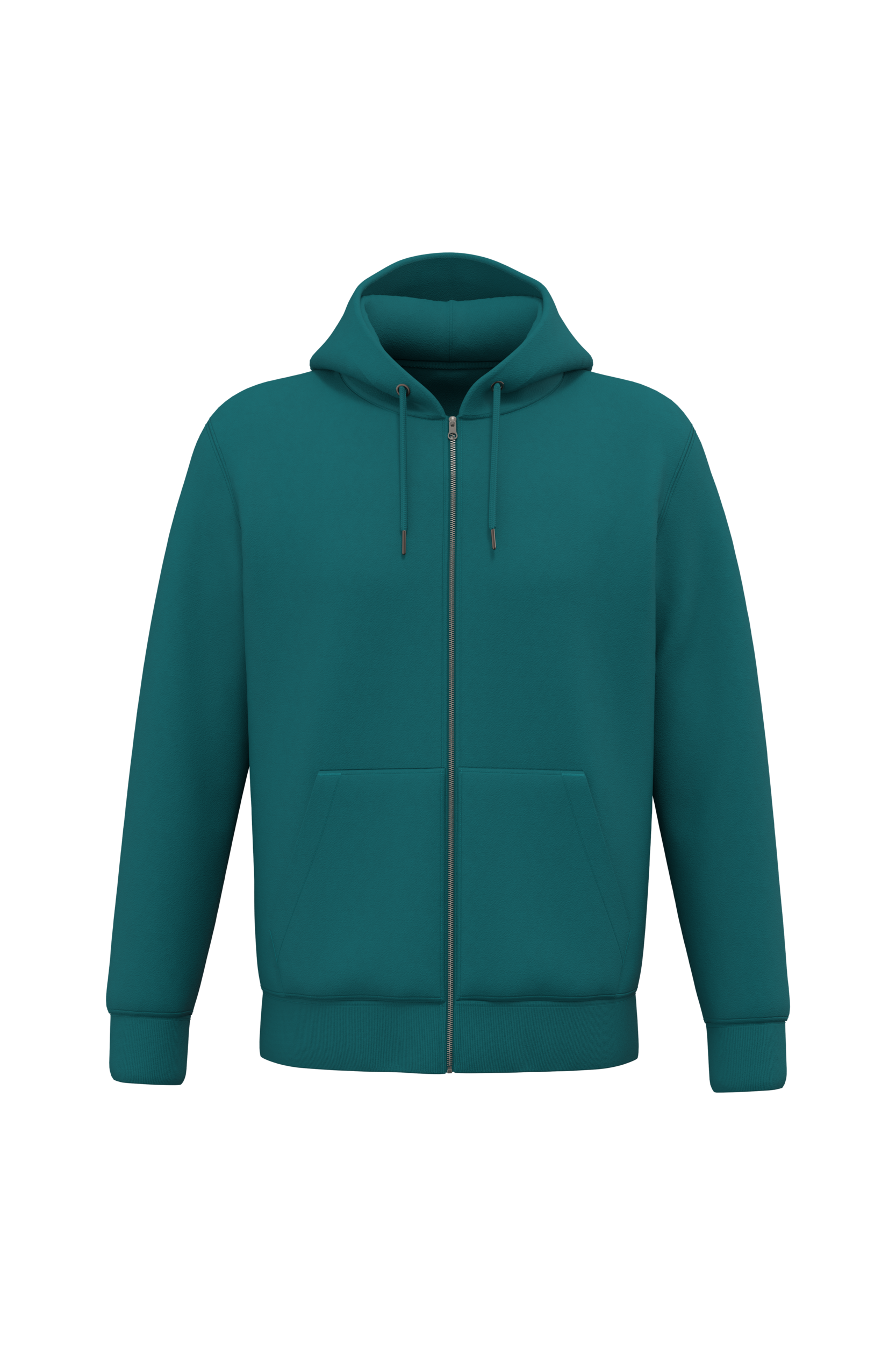 Native Spirit Unisex full zip hooded sweatshirt in green, style NS402