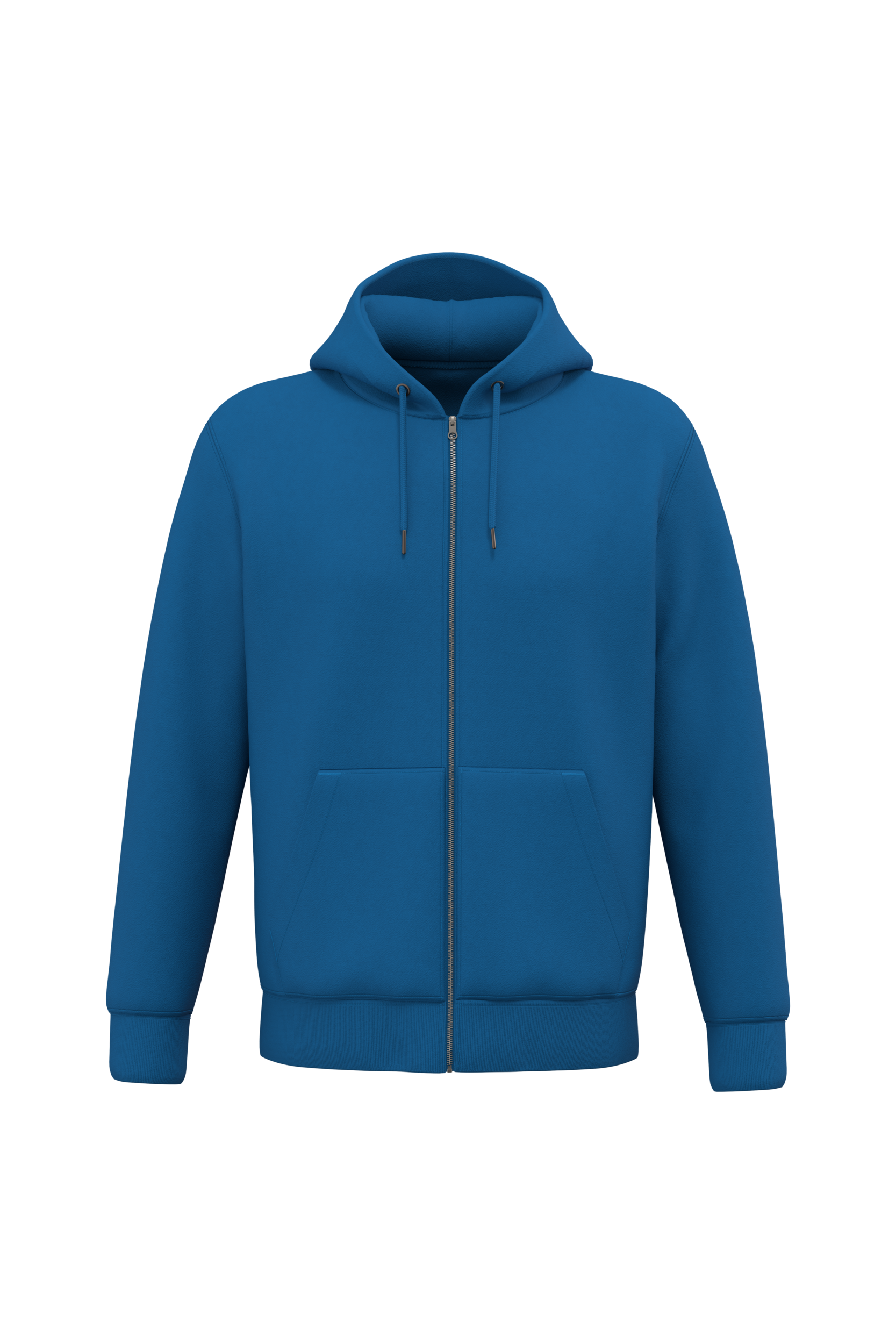 Native Spirit Unisex full zip hooded sweatshirt in blue, style NS402