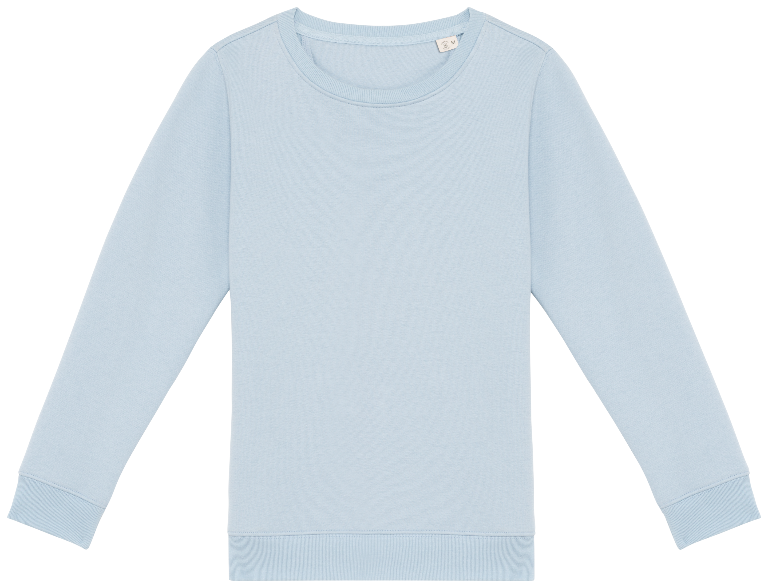 Sweatshirt eco-responsável decote redondo de criança — Azul Frente