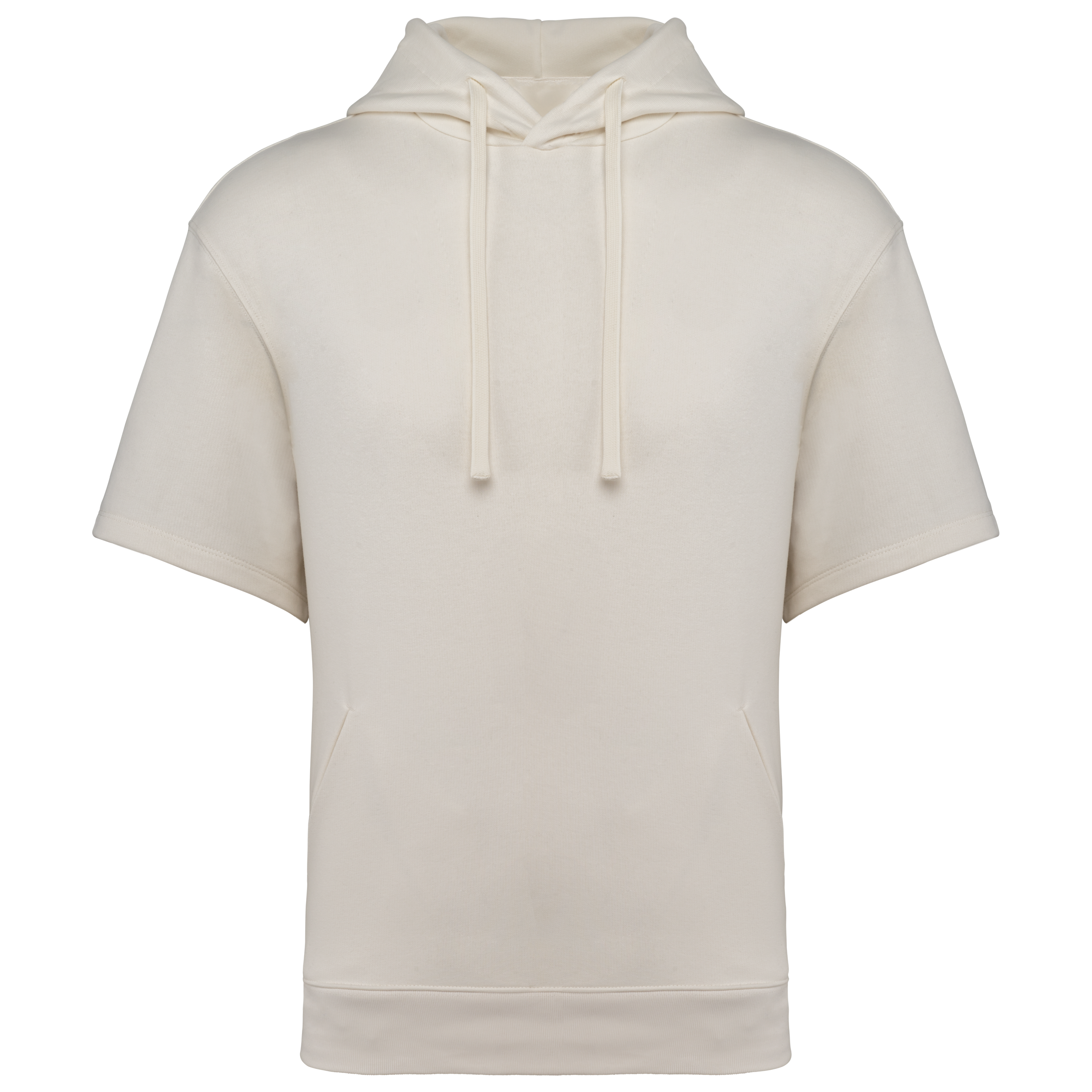 Sweat-shirt écoresponsable à capuche à épaules tombantes manches courtes French Terry unisexe - Image 13