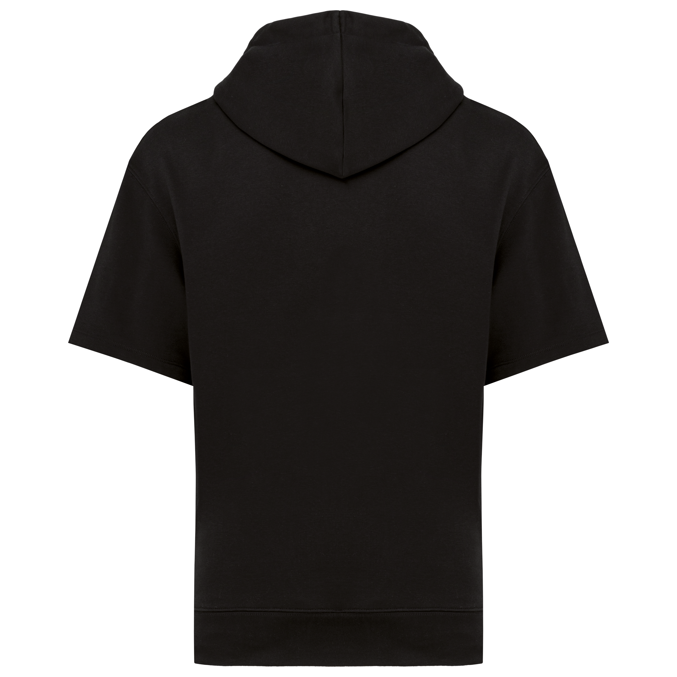 Sweat-shirt écoresponsable à capuche à épaules tombantes manches courtes French Terry unisexe - Image 9