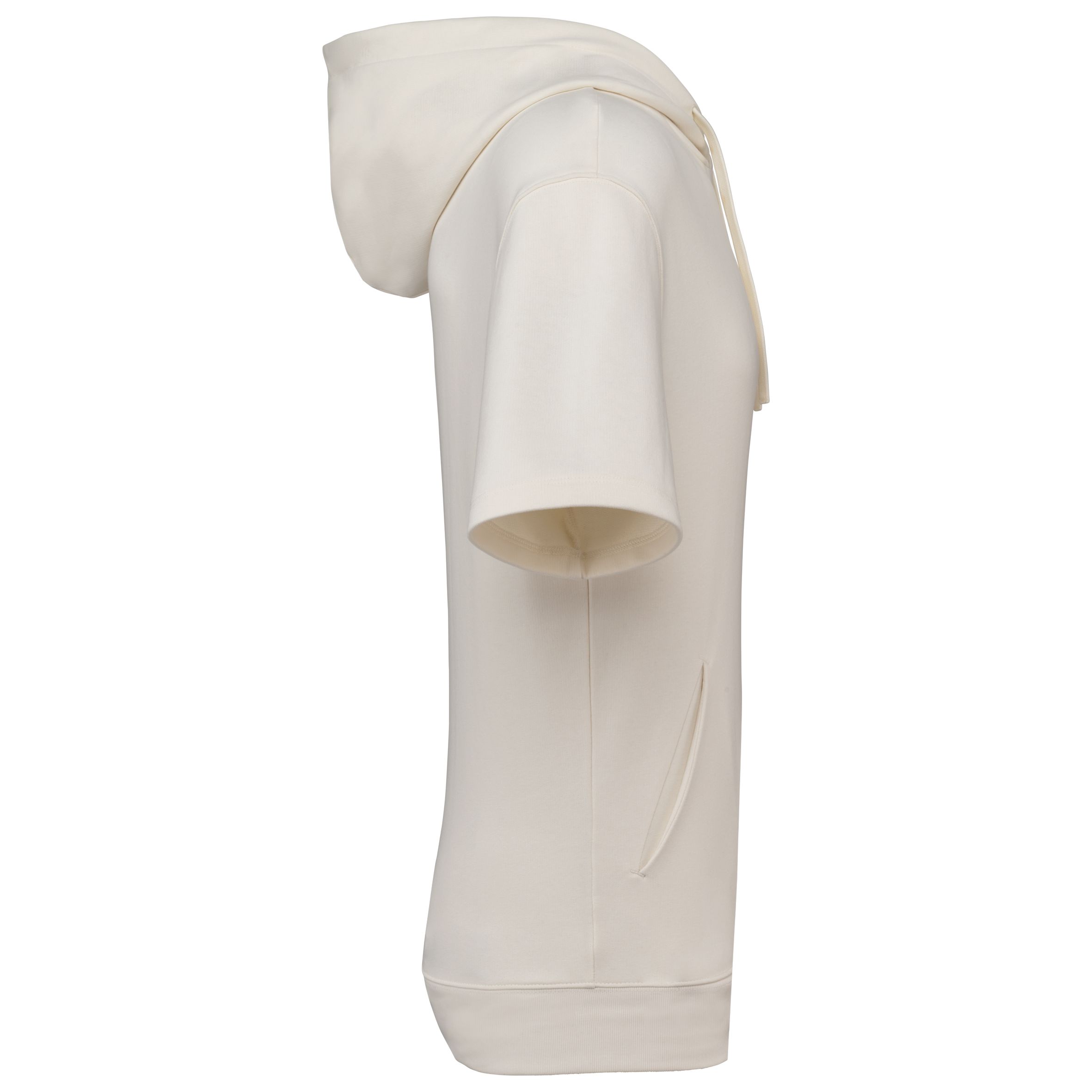 Sweat-shirt écoresponsable à capuche à épaules tombantes manches courtes French Terry unisexe - Image 14