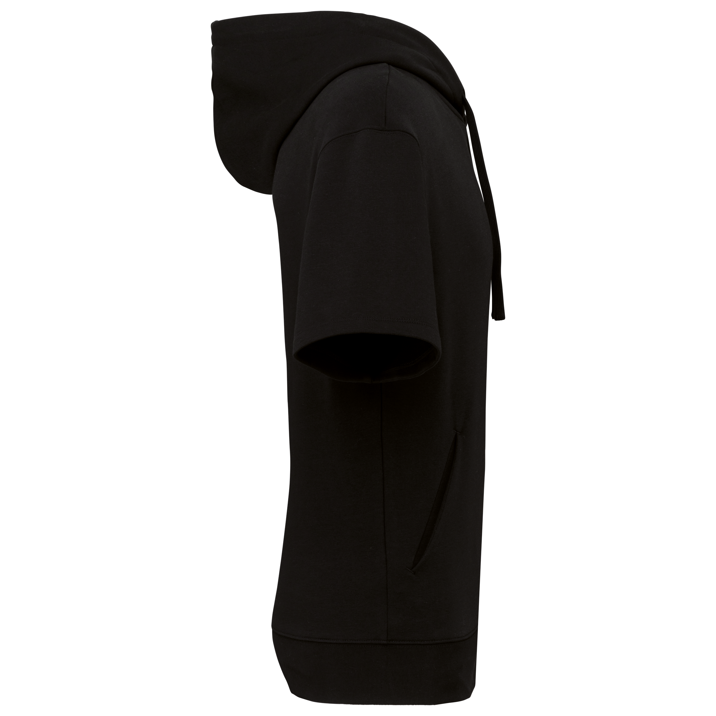 Sweat-shirt écoresponsable à capuche à épaules tombantes manches courtes French Terry unisexe - Image 11