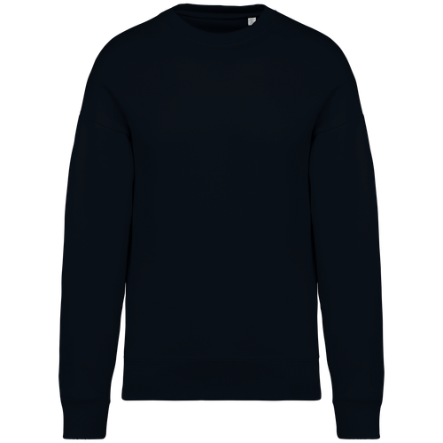 Native Spirit Unisex oversize round neck sweatshirt in black, style NS407