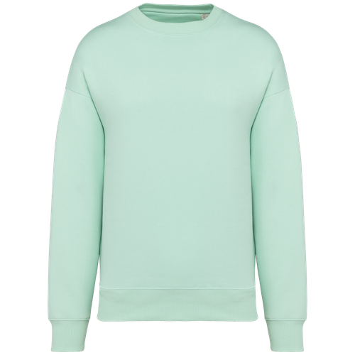 Native Spirit Unisex oversize round neck sweatshirt in green, style NS407