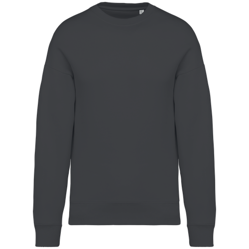 Native Spirit Unisex oversize round neck sweatshirt in grey, style NS407