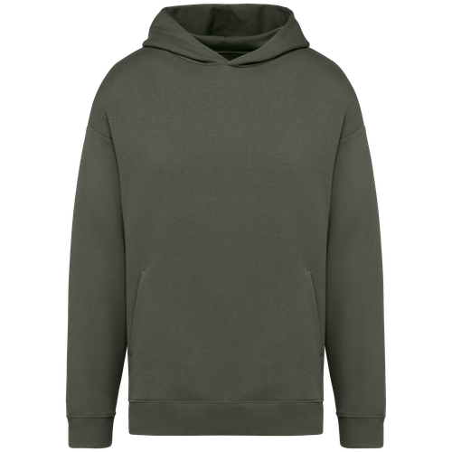 Native Spirit Unisex oversize hooded sweatshirt in khaki & olive, style NS408
