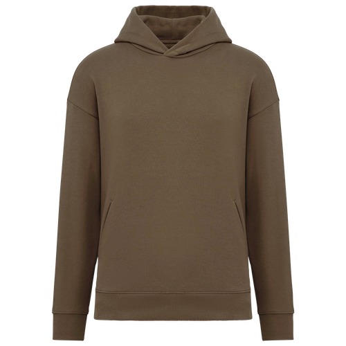 Native Spirit Unisex oversize hooded sweatshirt in brown, style NS408