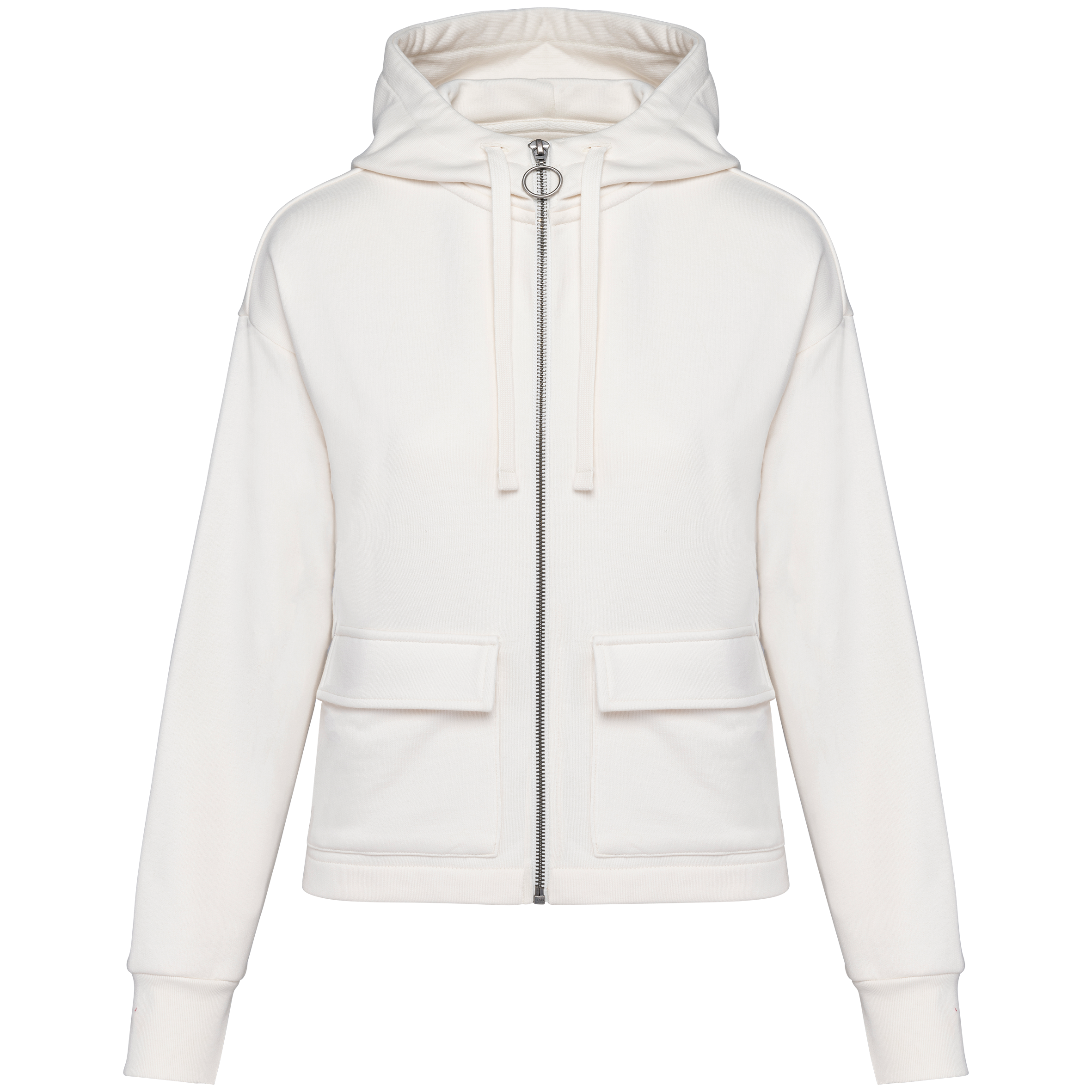 Sweat-shirt écoresponsable zippé à capuche French Terry femme - Image 12