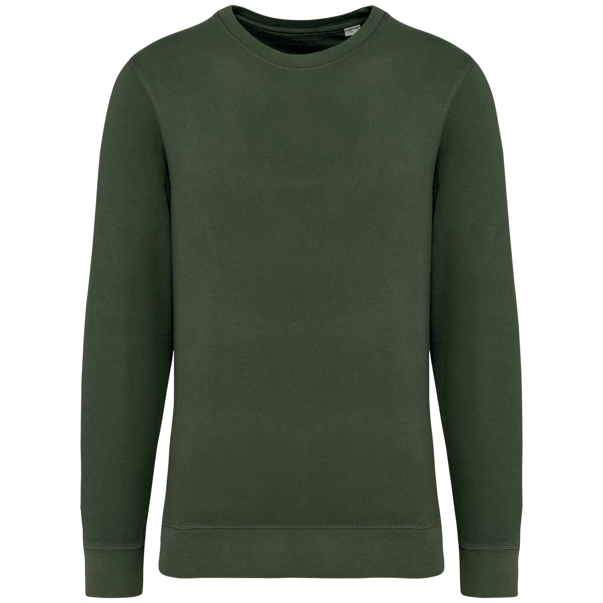 Native Spirit Unisex French Terry crew neck sweatshirt in khaki & olive, style NS414
