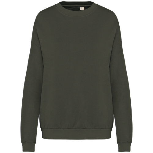 Native Spirit Unisex oversize French Terry sweatshirt in khaki & olive, style NS415