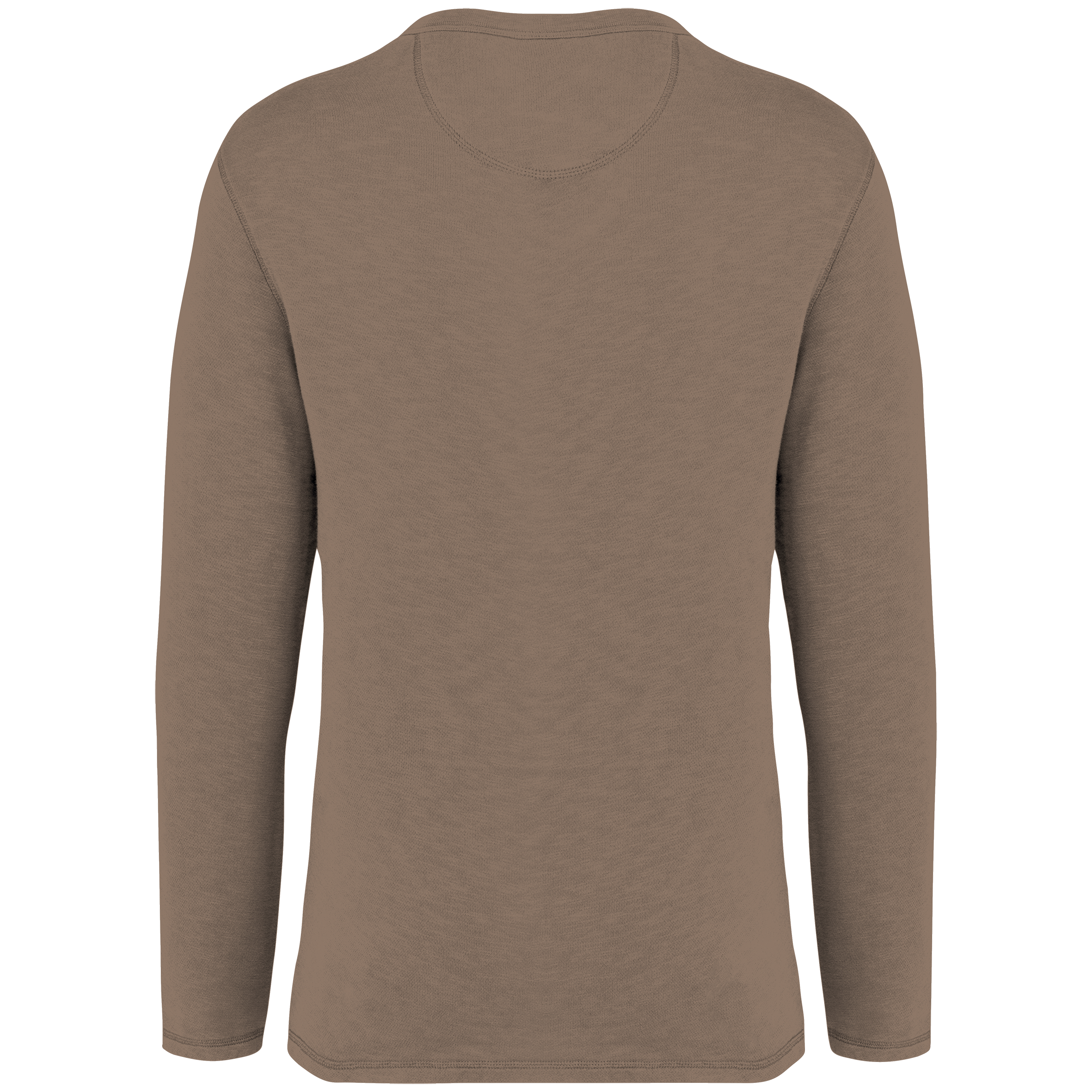 Sweatshirt eco-responsável decote redondo com aspecto lavado French Terry unissexo - Washed Cream Coffee