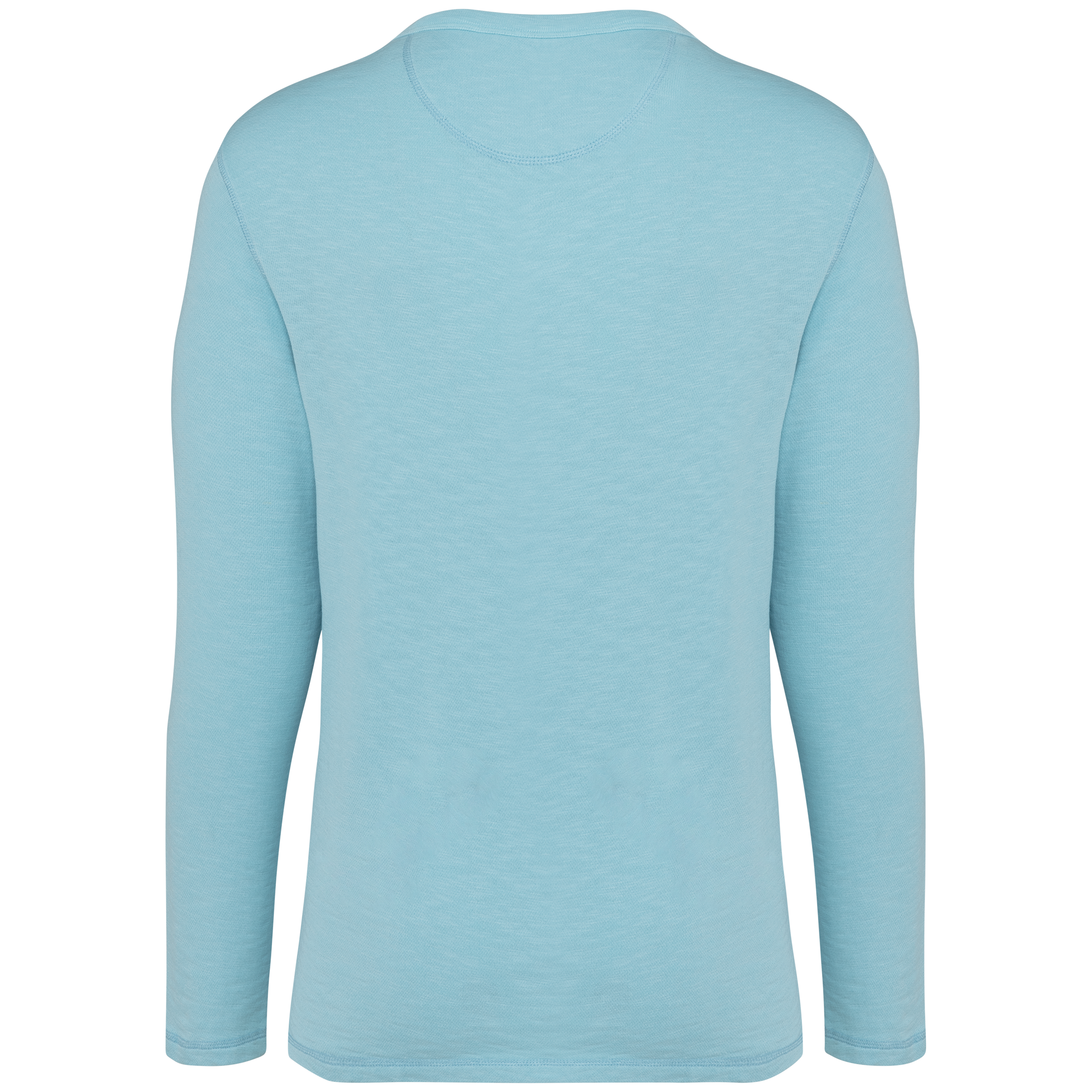 Sweatshirt eco-responsável decote redondo com aspecto lavado French Terry unissexo - Washed Sea Water