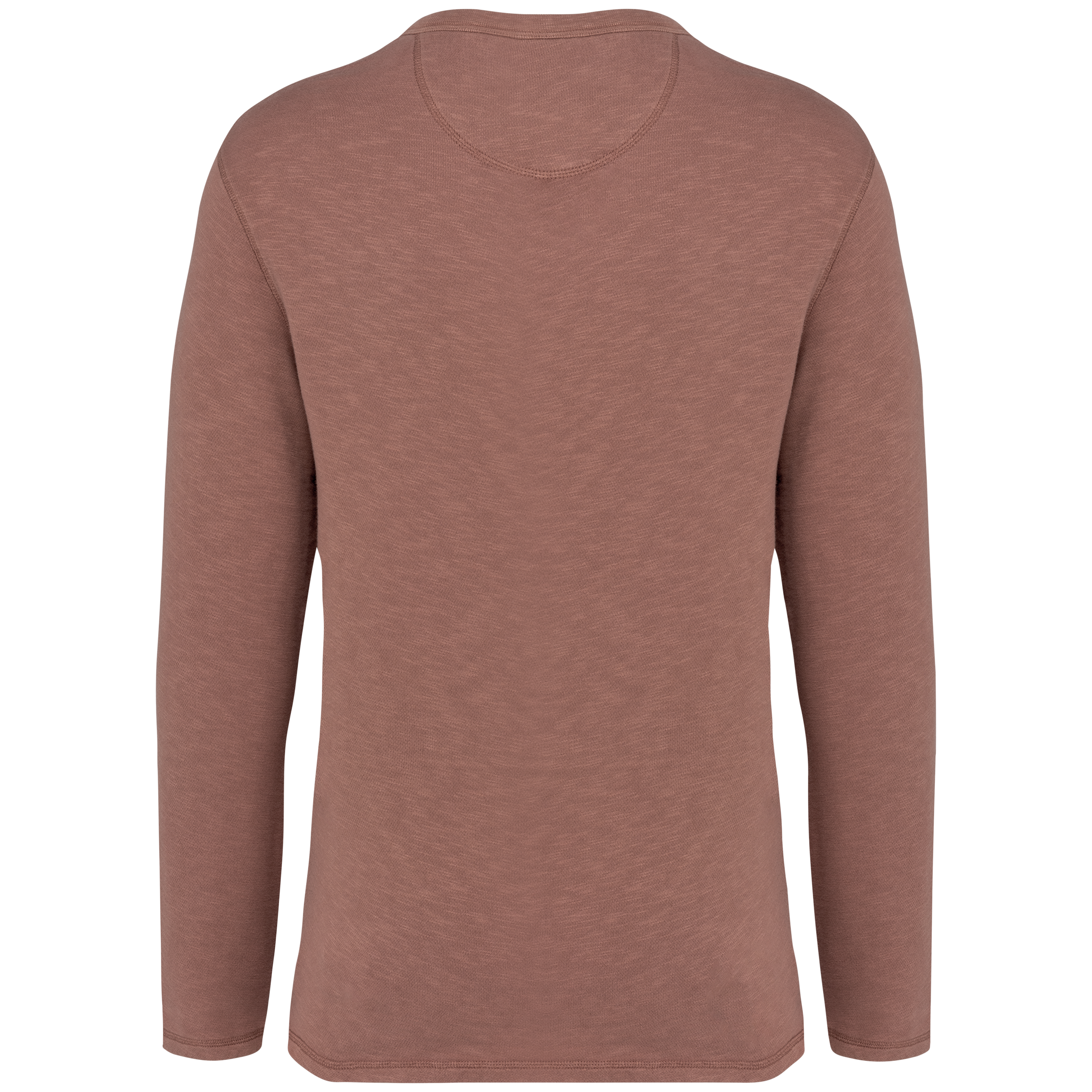 Sweatshirt eco-responsável decote redondo com aspecto lavado French Terry unissexo - Washed Sienna