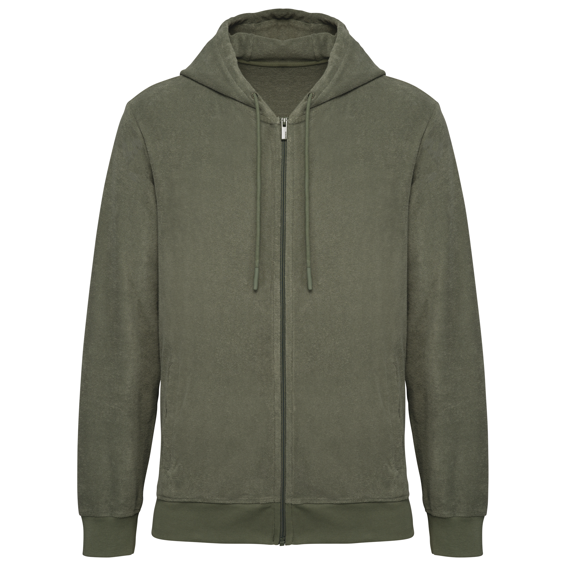 Sweat-shirt écoresponsable en éponge zippé à capuche homme - Image 14