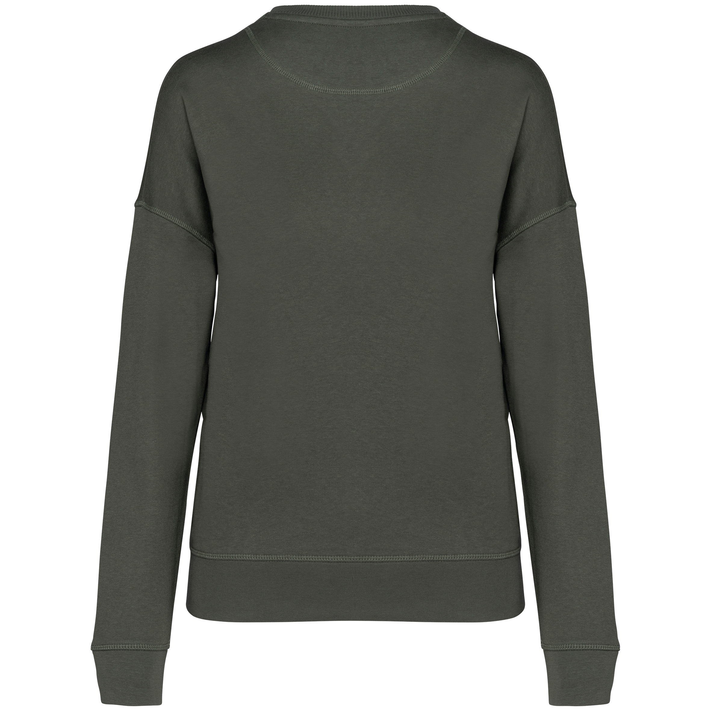 Sweatshirt eco-responsável com ombros descaídos de senhora - Organic Khaki
