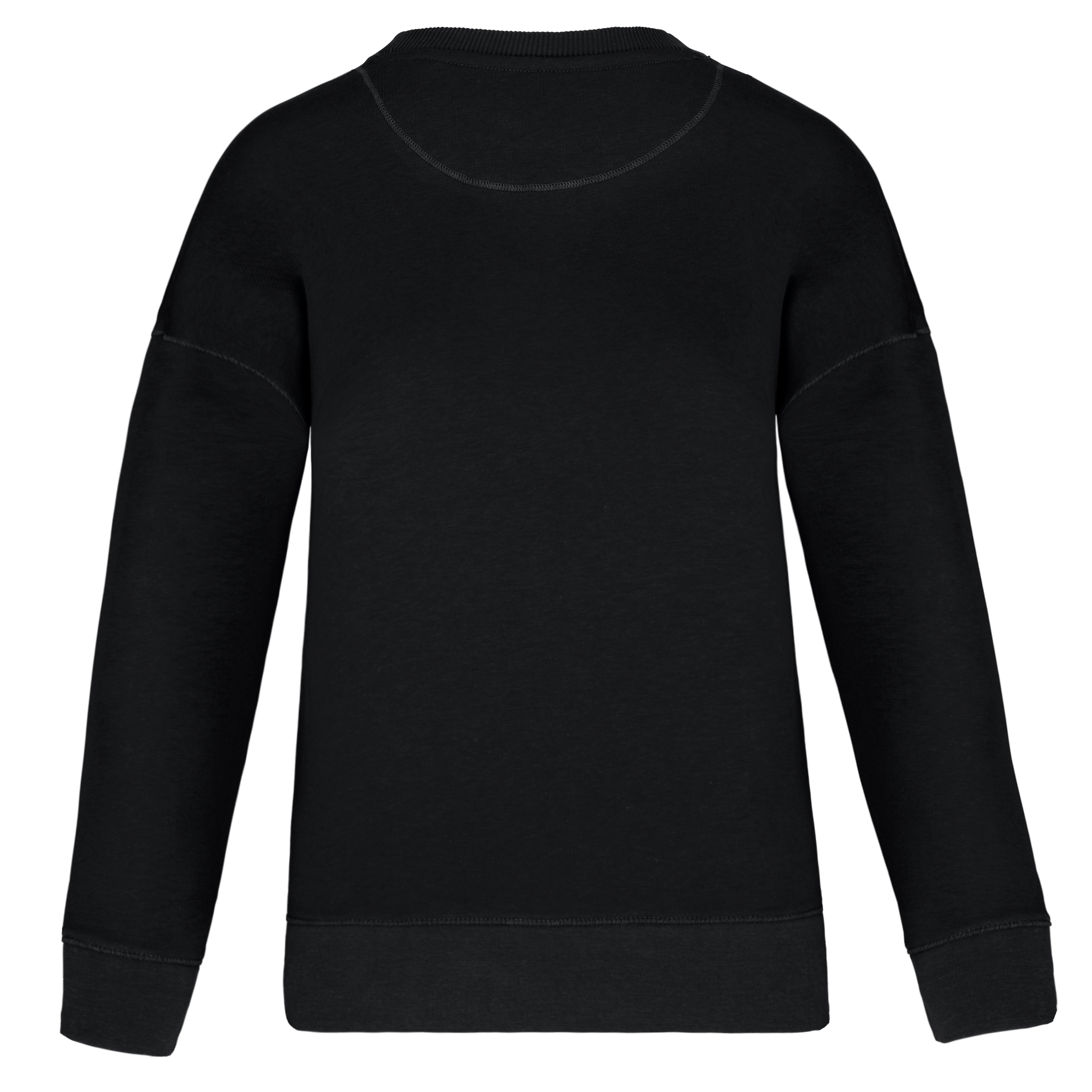 Sweatshirt eco-responsável com ombros descaídos de senhora - Black