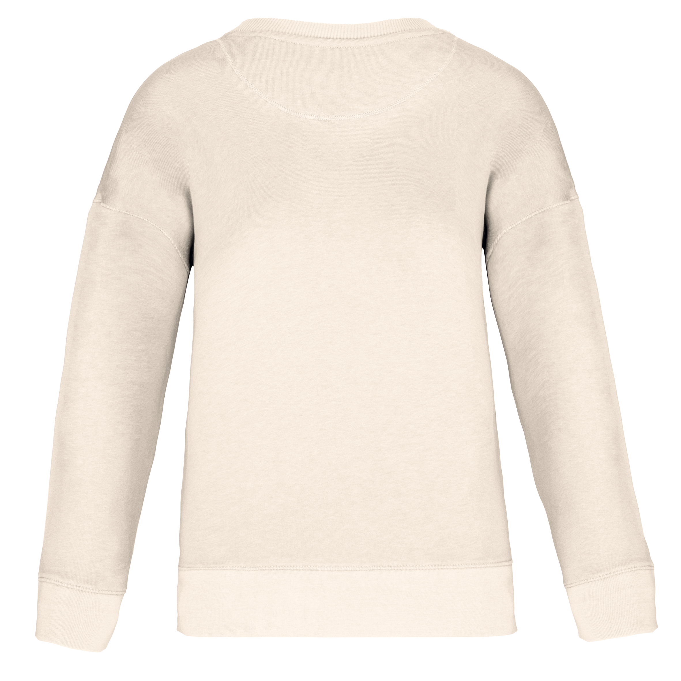 Sweatshirt eco-responsável com ombros descaídos de senhora - Ivory