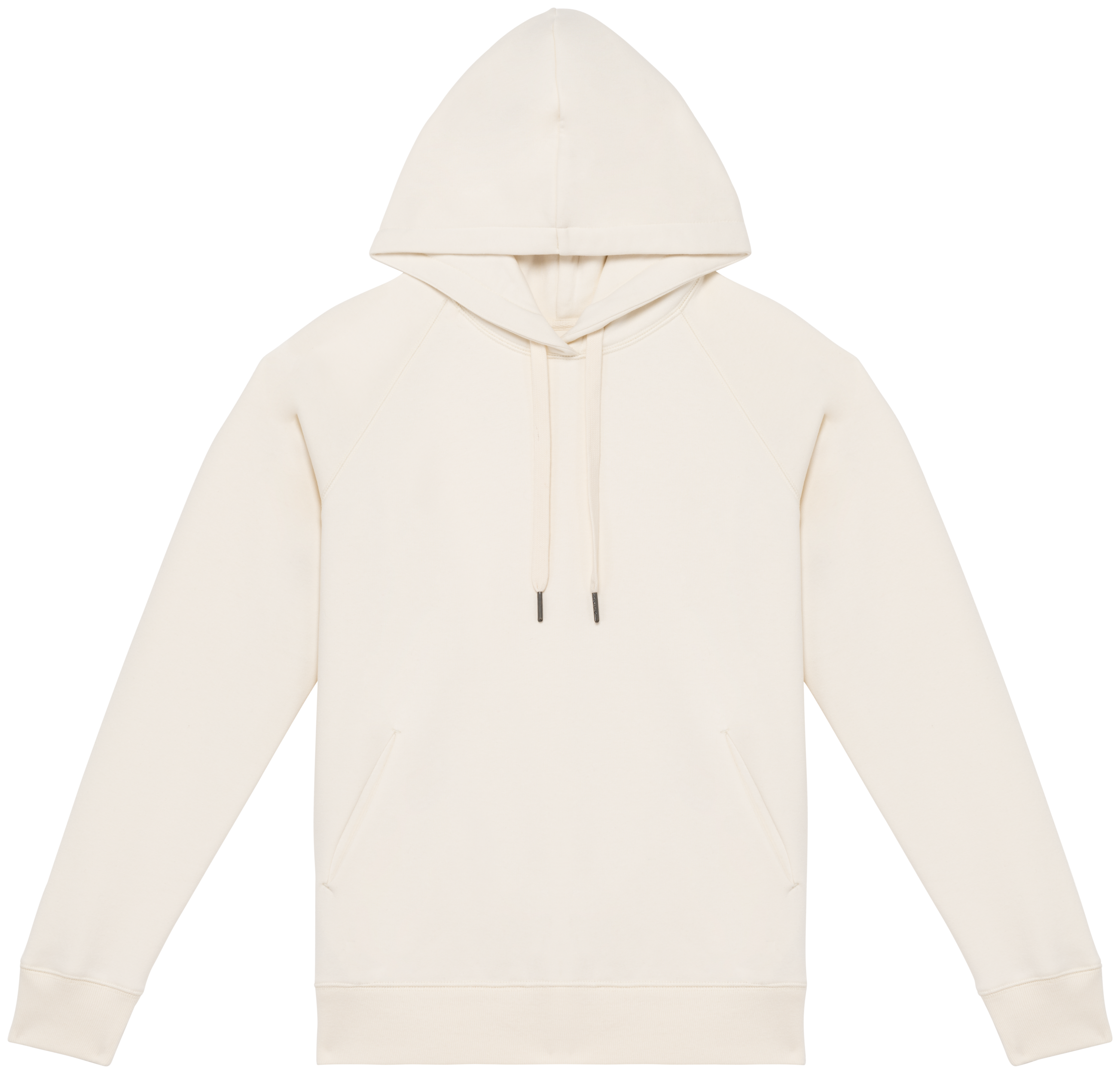 Sweatshirt raglan eco-responsável com capuz de senhora — Branco Frente