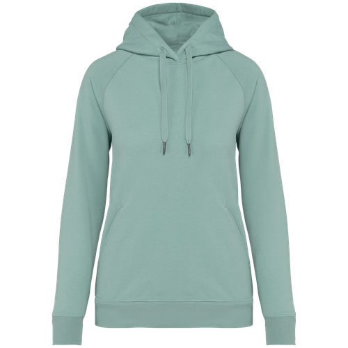 Native Spirit Women's raglan hooded sweatshirt in green, style NS422