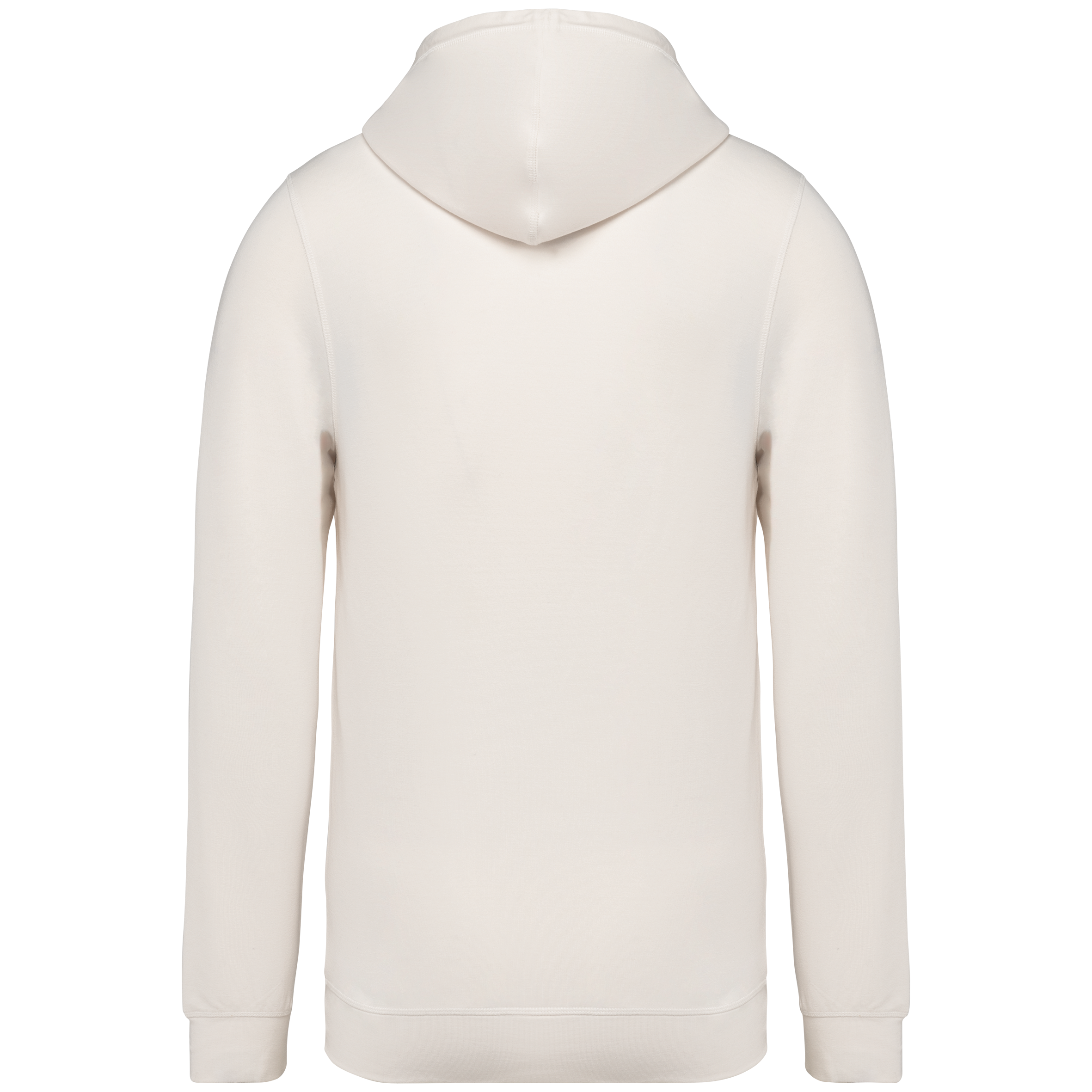 Sweatshirt eco-responsável com fecho e capuz de homem - Ivory