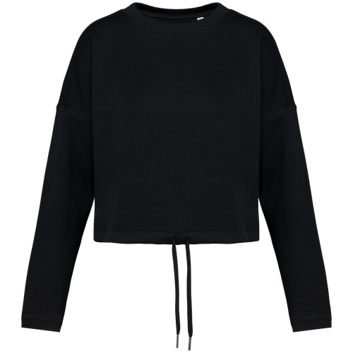 Native Spirit Women's oversize cropped round neck sweatshirt, style NS429