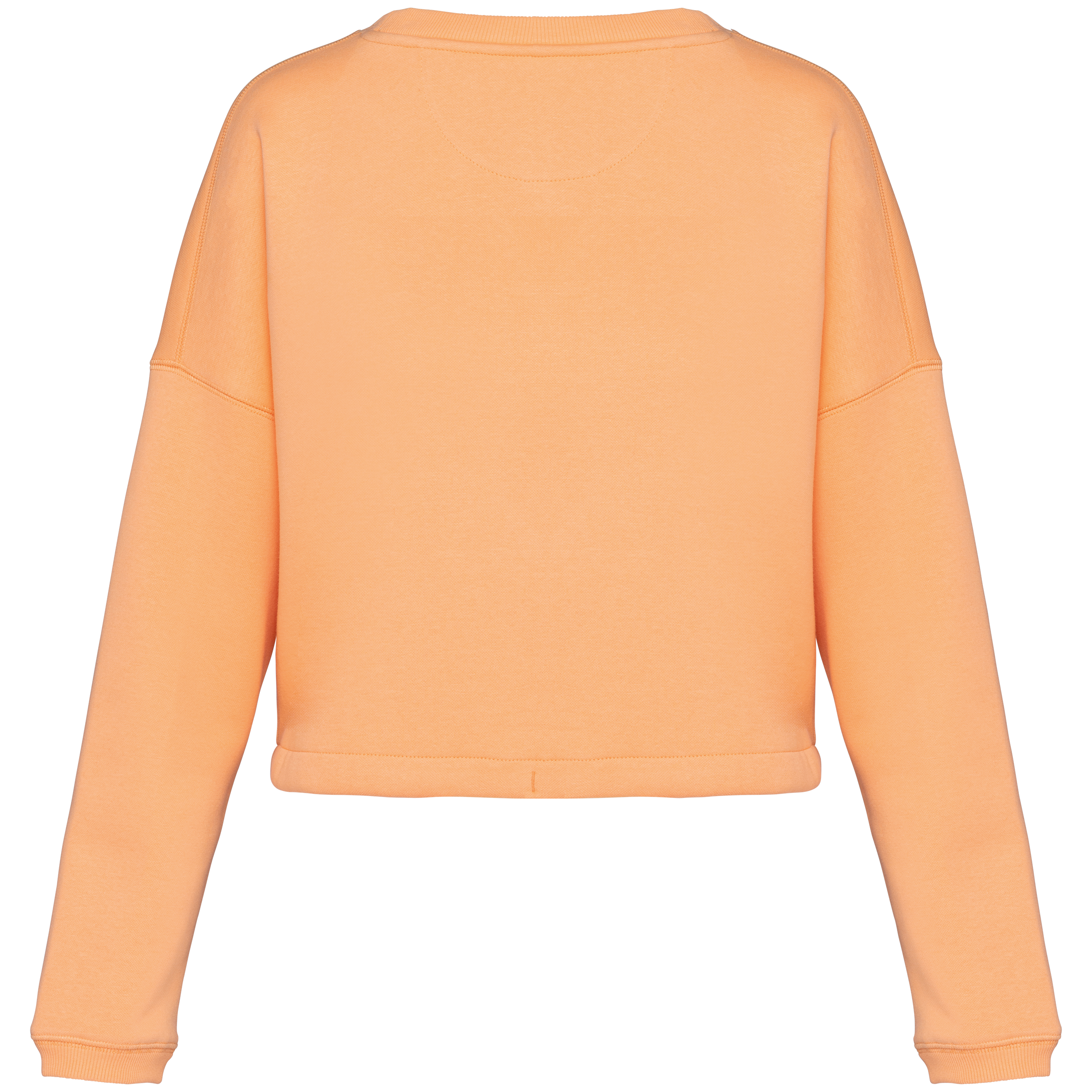 Sweat-shirt écoresponsable à col rond oversize crop femme - Image 7