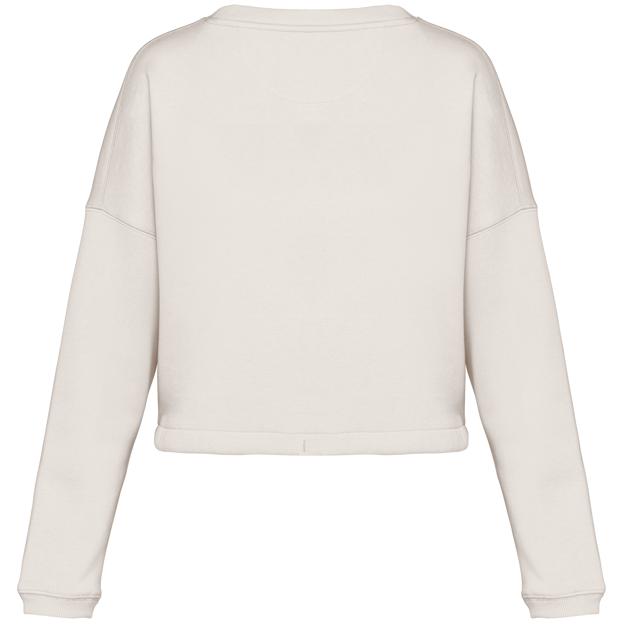 Sweat-shirt écoresponsable à col rond oversize crop femme - Image 16