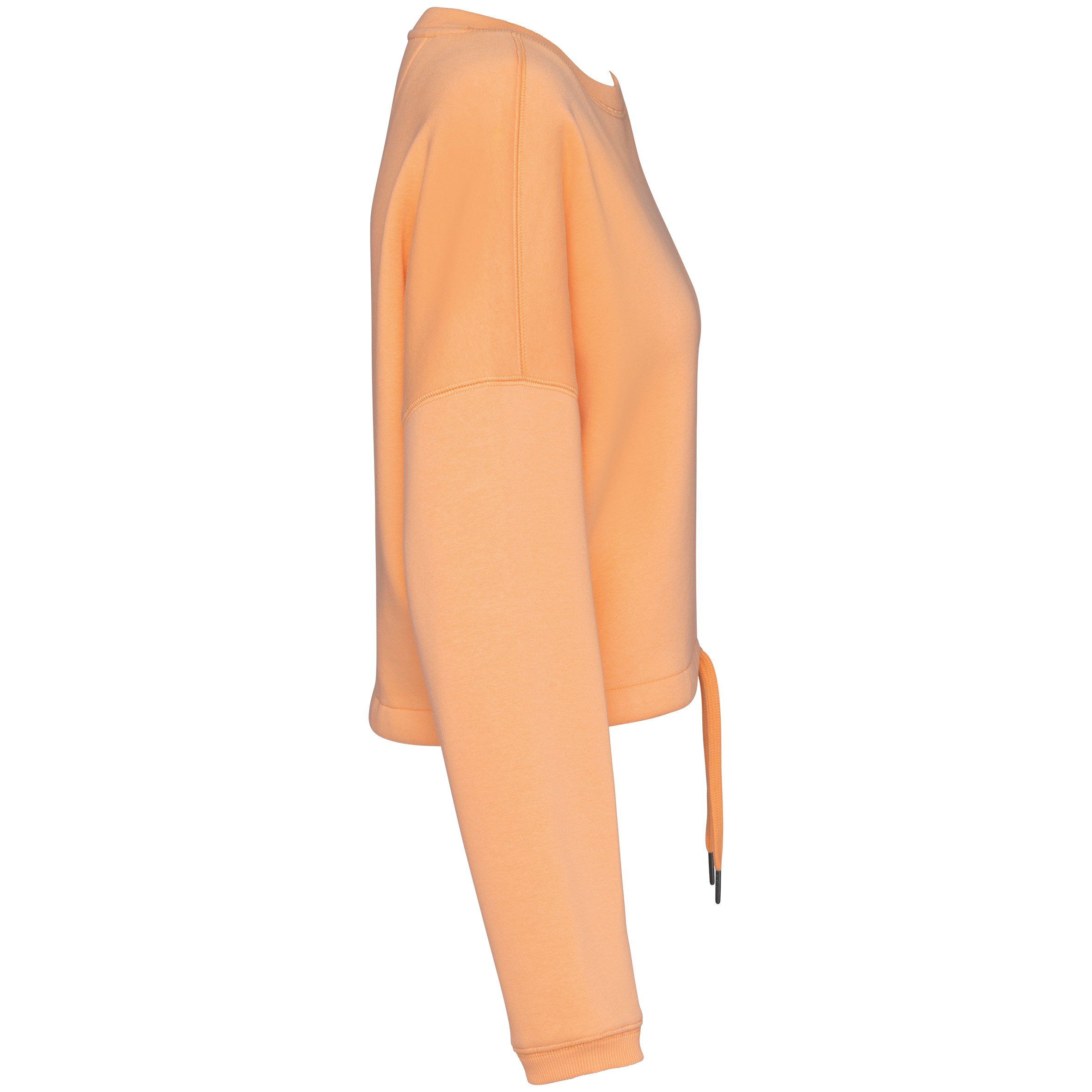 Sweat-shirt écoresponsable à col rond oversize crop femme - Image 9