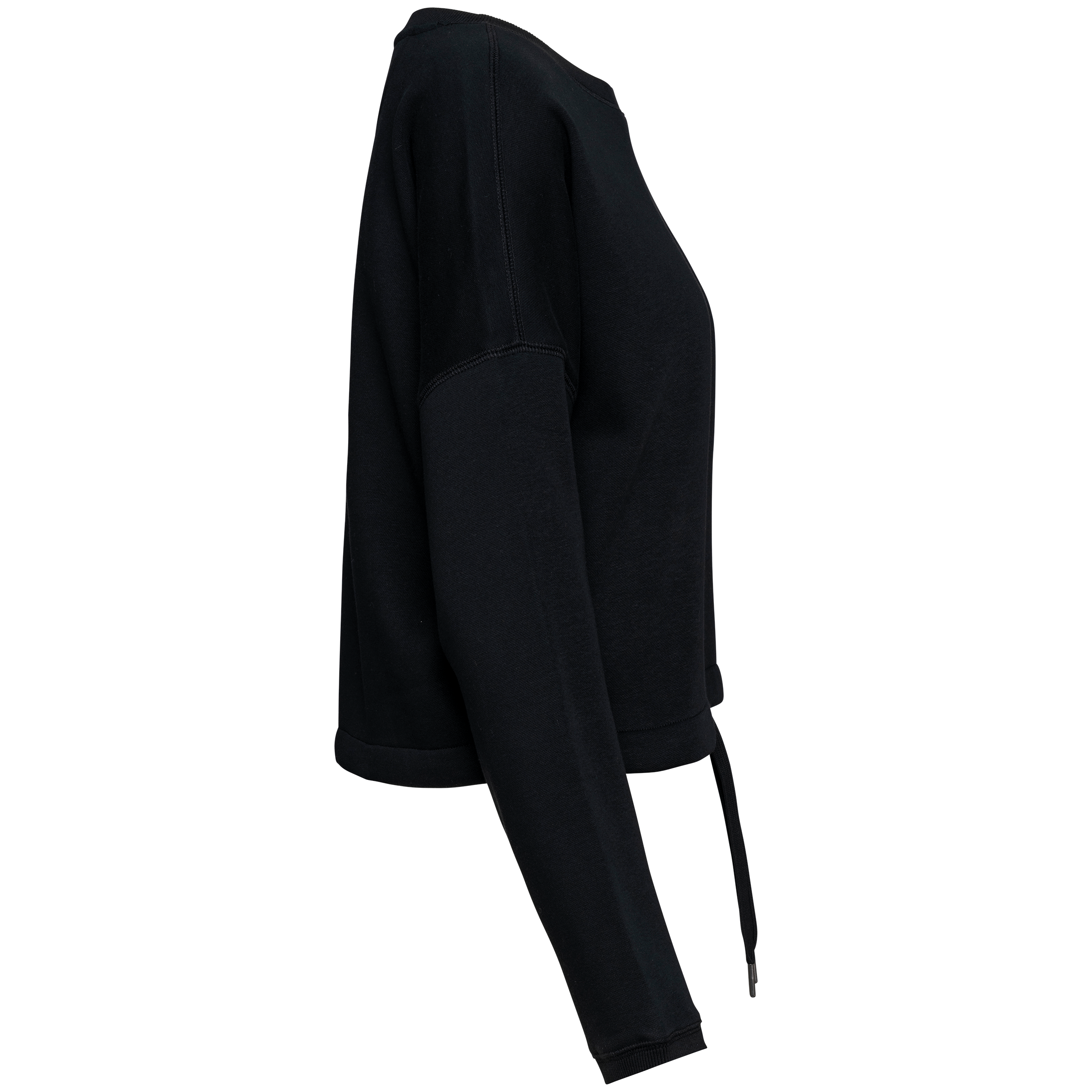 Sweat-shirt écoresponsable à col rond oversize crop femme - Image 12