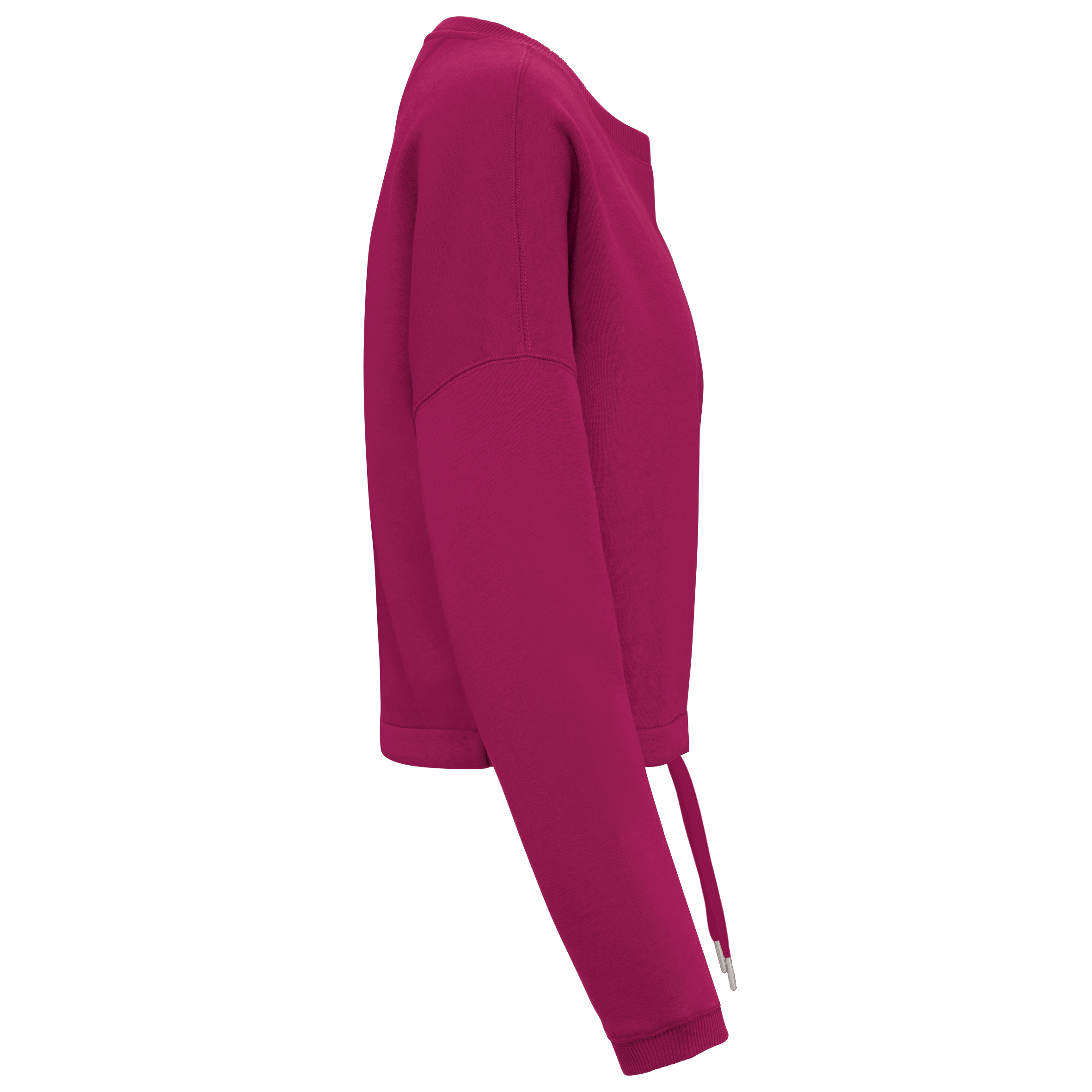 Sweat-shirt écoresponsable à col rond oversize crop femme - Image 15