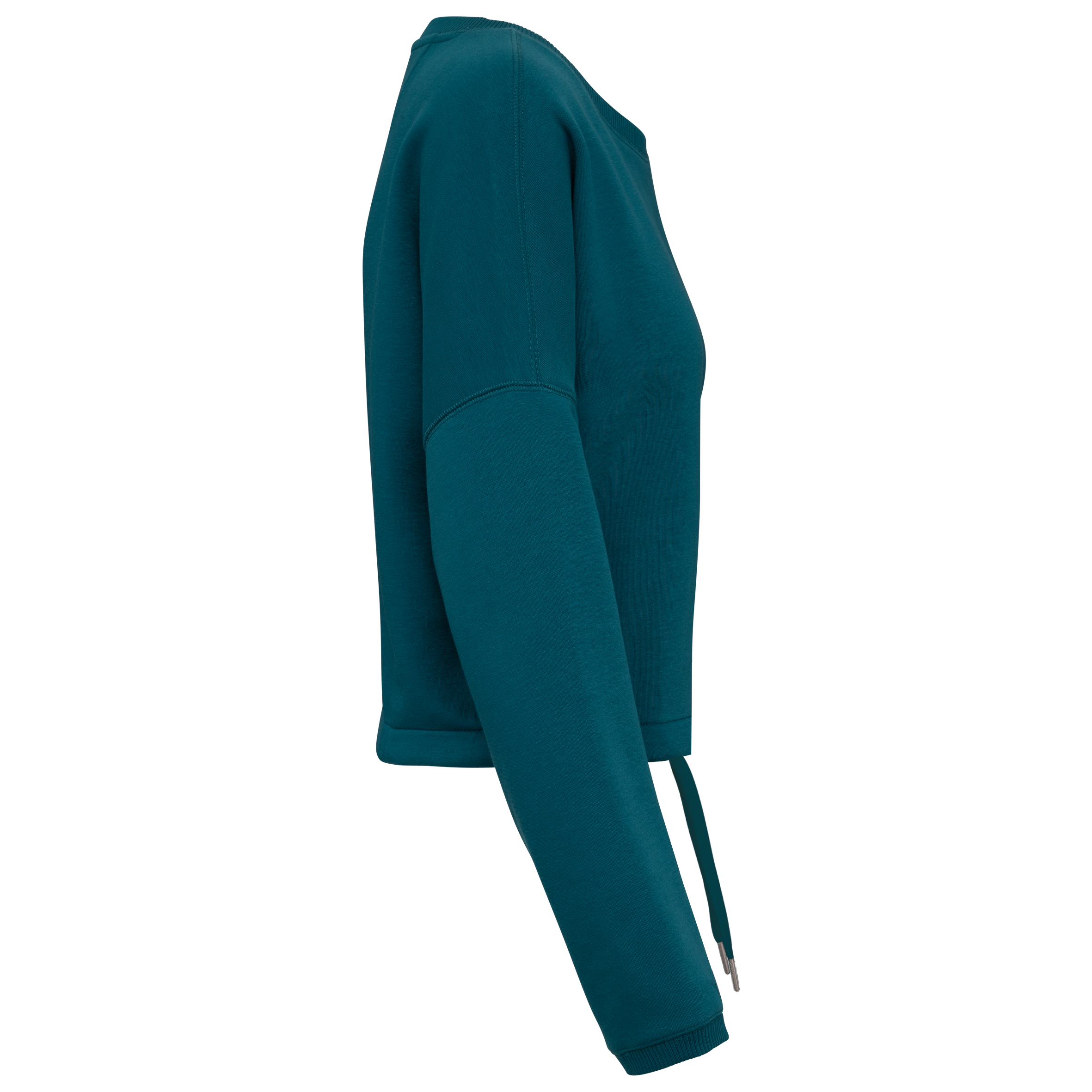 Sweat-shirt écoresponsable à col rond oversize crop femme - Image 21