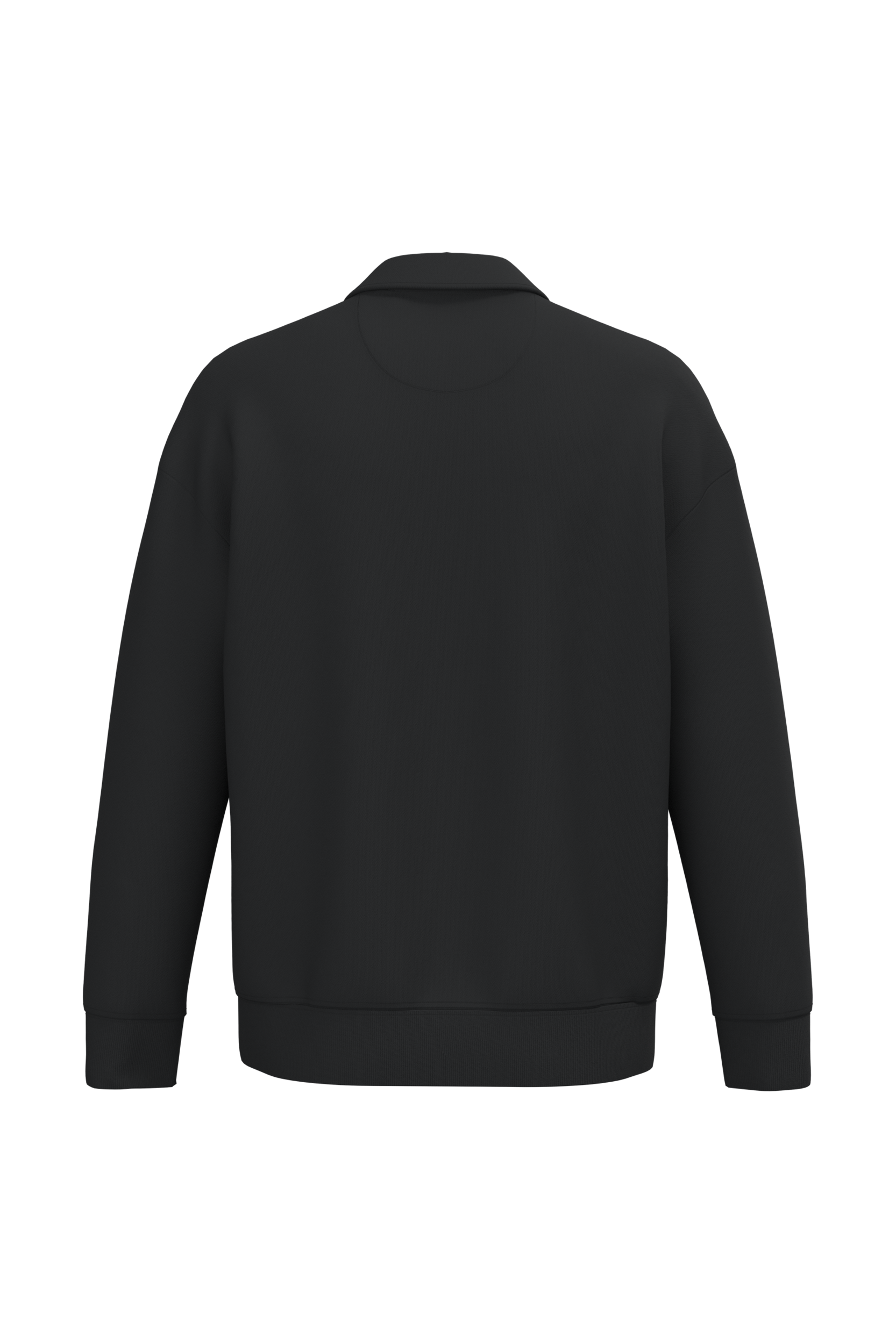 Sweat-shirt écoresponsable quart zip col polo à épaules tombantes unisexe - Image 10