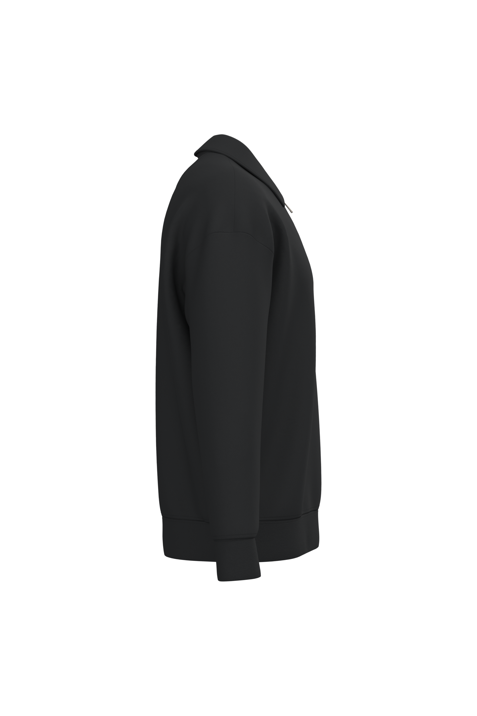 Sweat-shirt écoresponsable quart zip col polo à épaules tombantes unisexe - Image 12