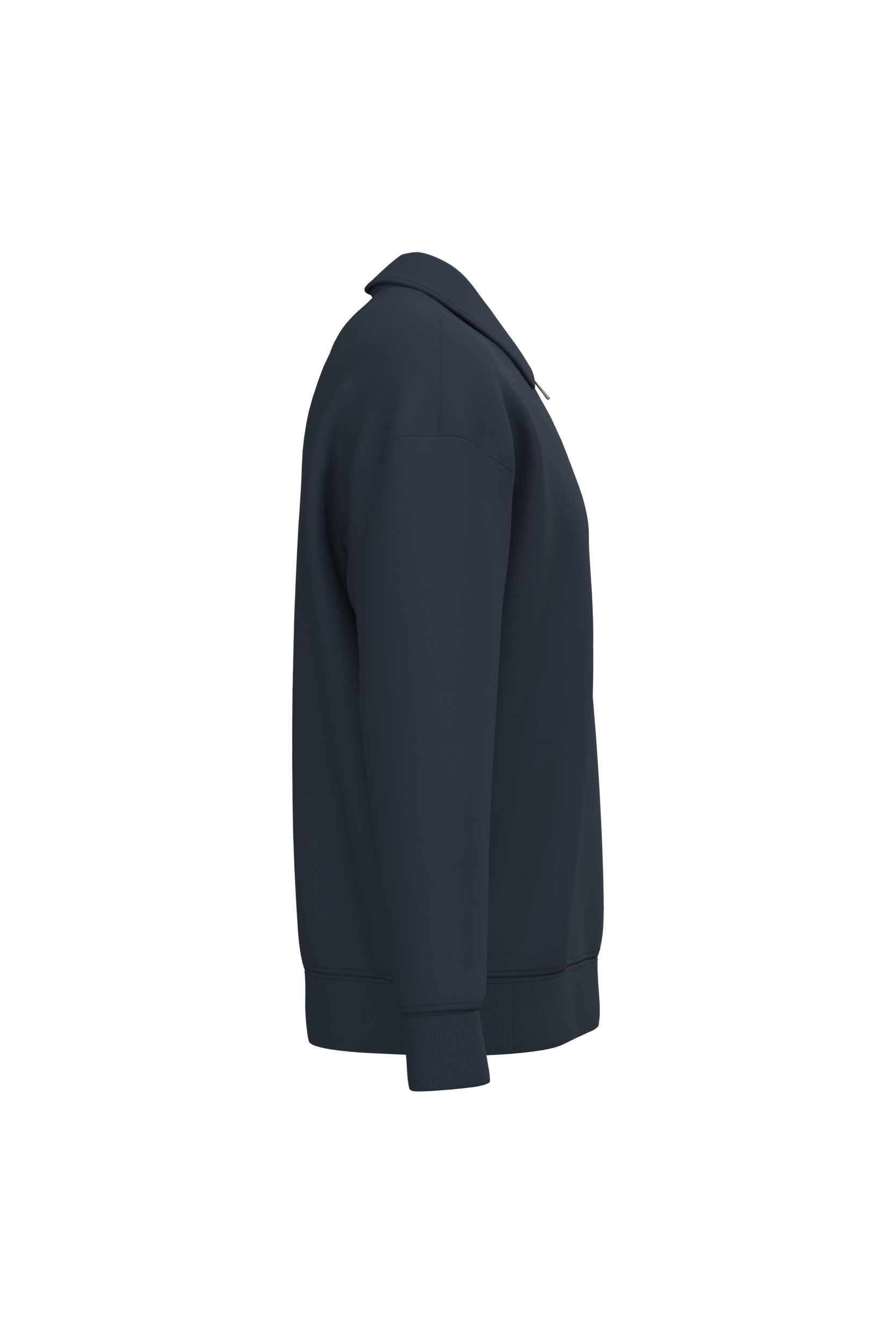 Sweat-shirt écoresponsable quart zip col polo à épaules tombantes unisexe - Image 21