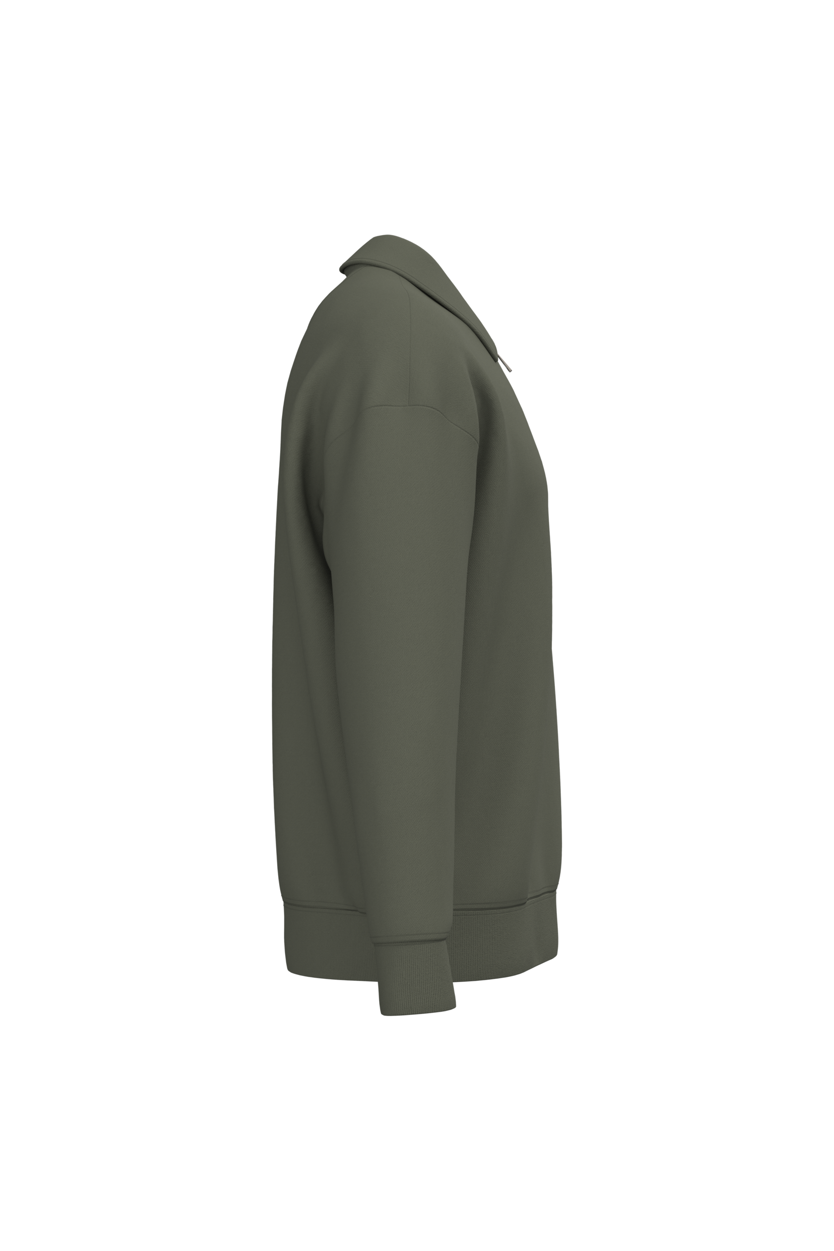 Sweat-shirt écoresponsable quart zip col polo à épaules tombantes unisexe - Image 24