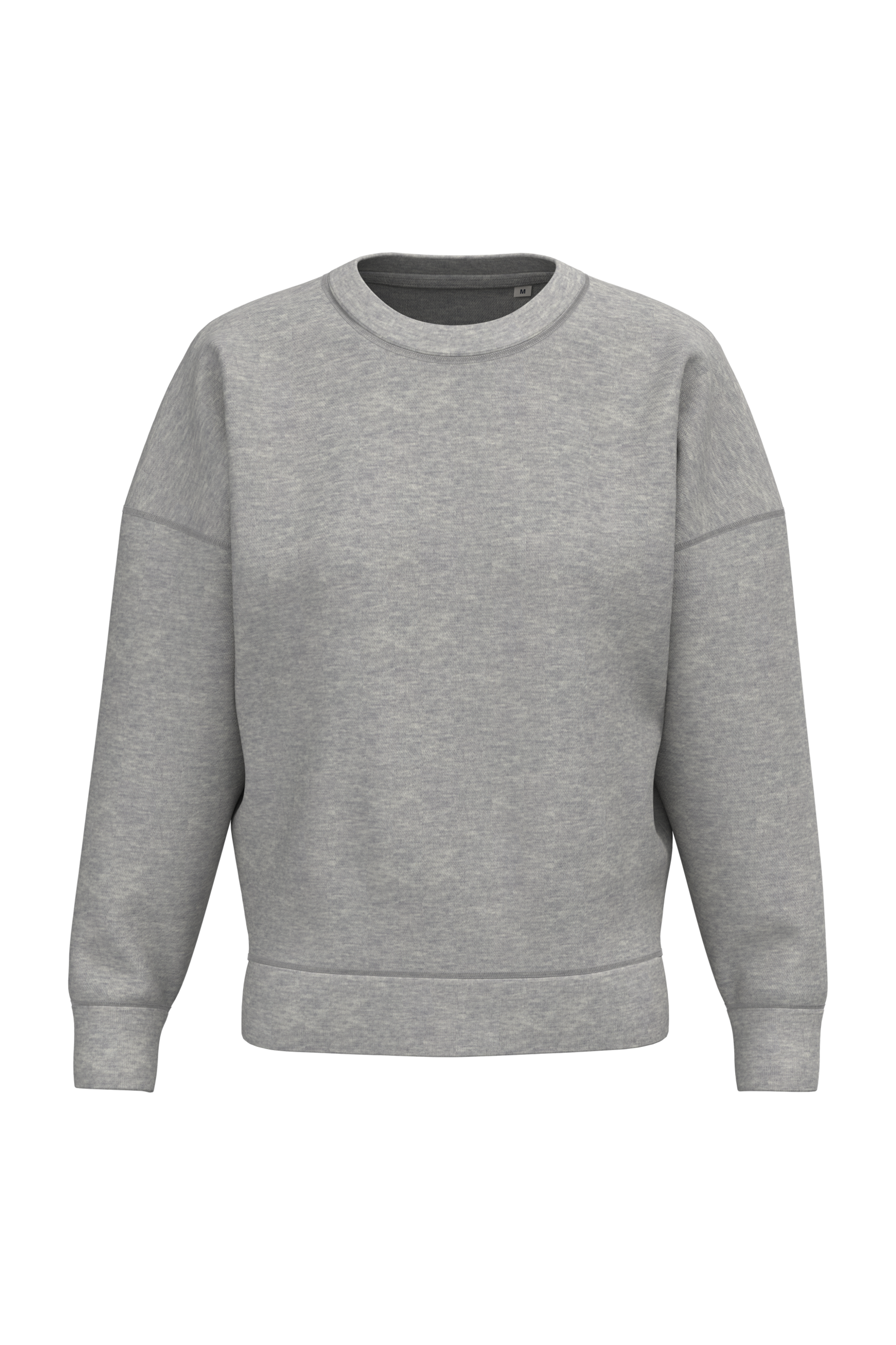 Native Spirit Women's dropped shoulders round neck sweatshirt in grey, style NS439