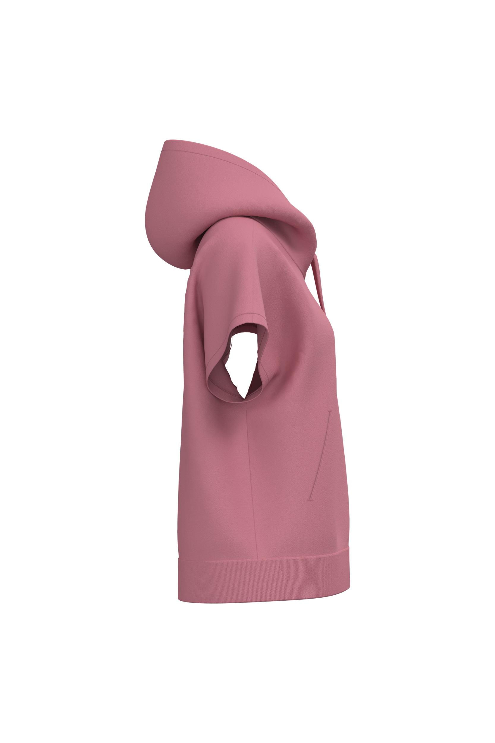 Sweat-shirt écoresponsable à capuche oversize sans manches French Terry femme - Image 11