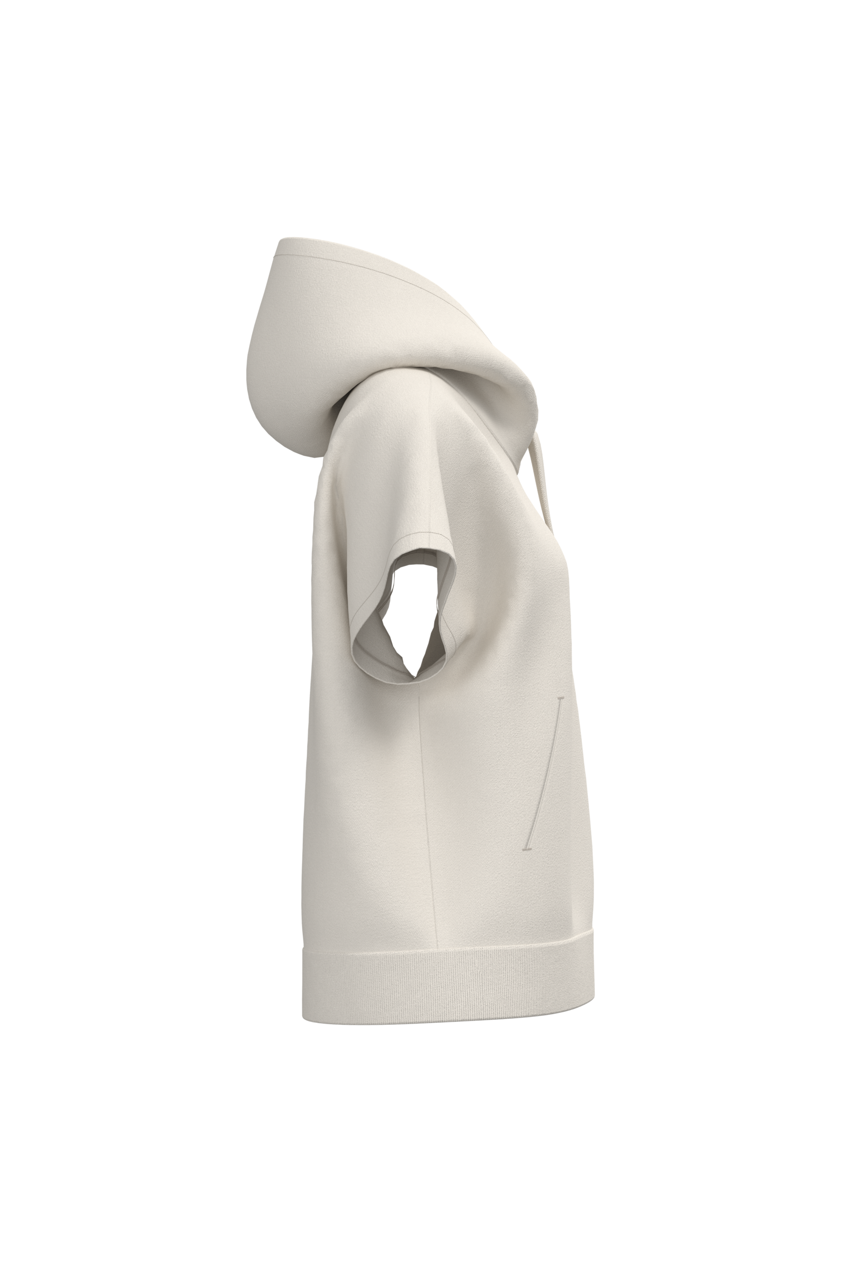 Sweat-shirt écoresponsable à capuche oversize sans manches French Terry femme - Image 17