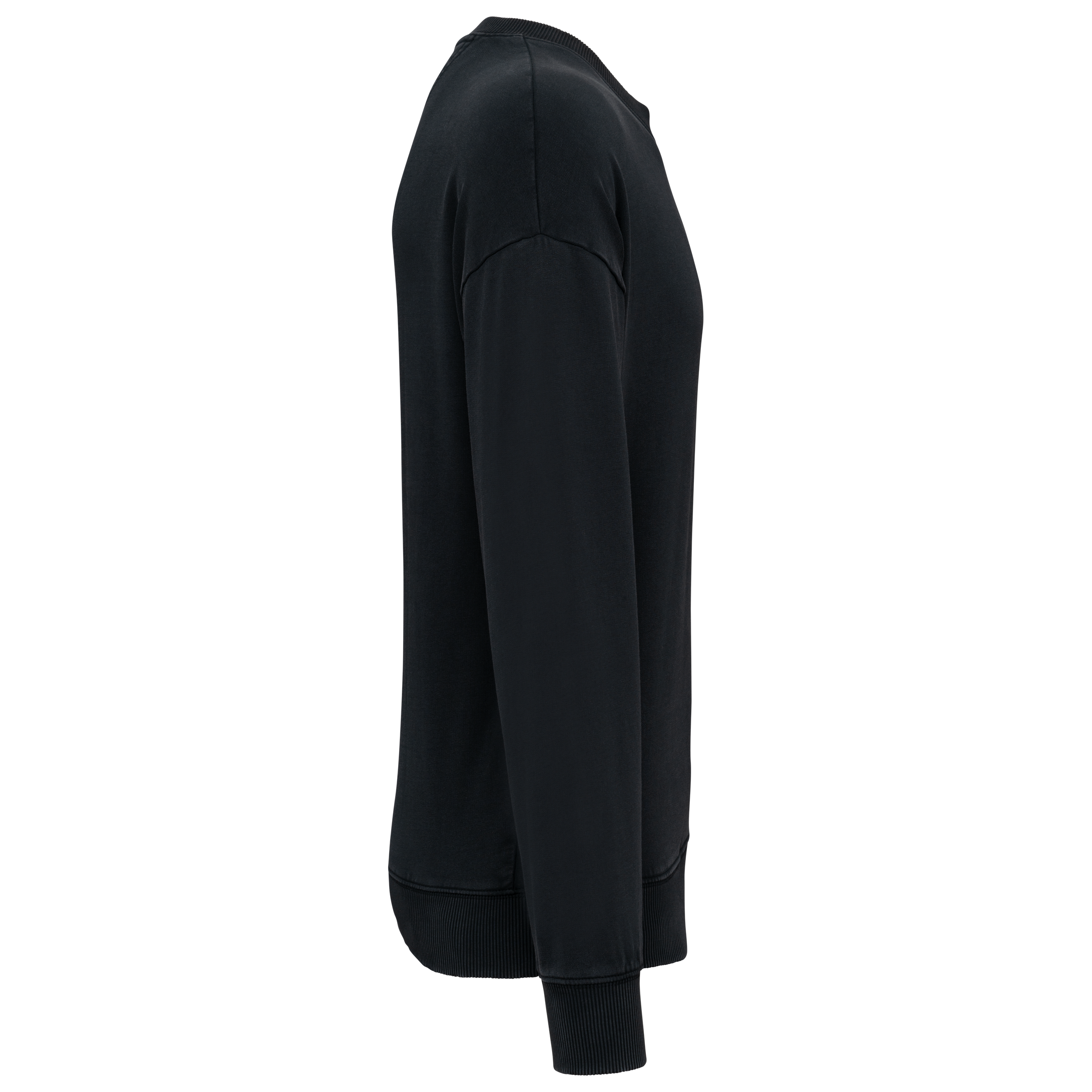 Sweat-shirt écoresponsable à col rond délavé oversize unisexe - Image 12