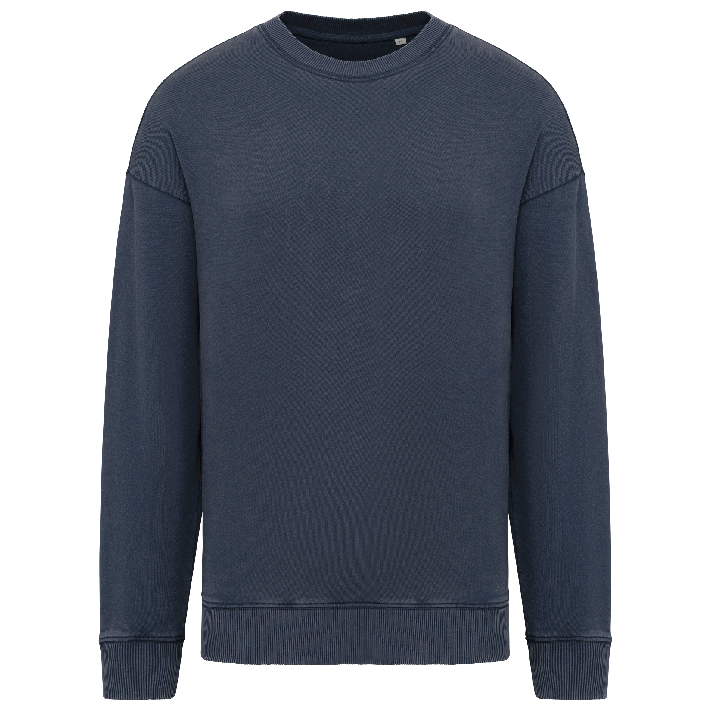 Sweat-shirt écoresponsable à col rond délavé oversize unisexe - Image 14