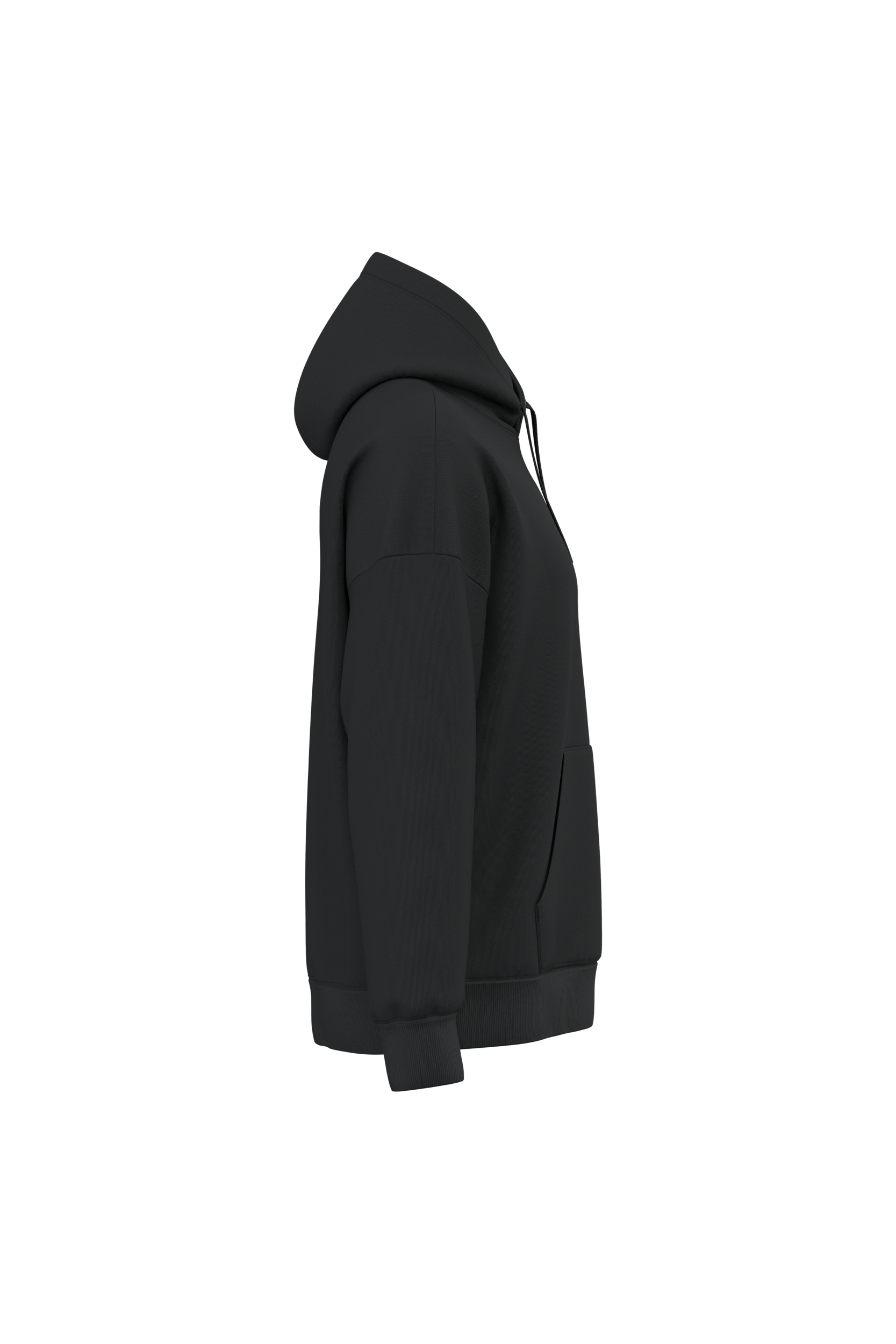 Sweat-shirt écoresponsable à capuche oversize unisexe — Black