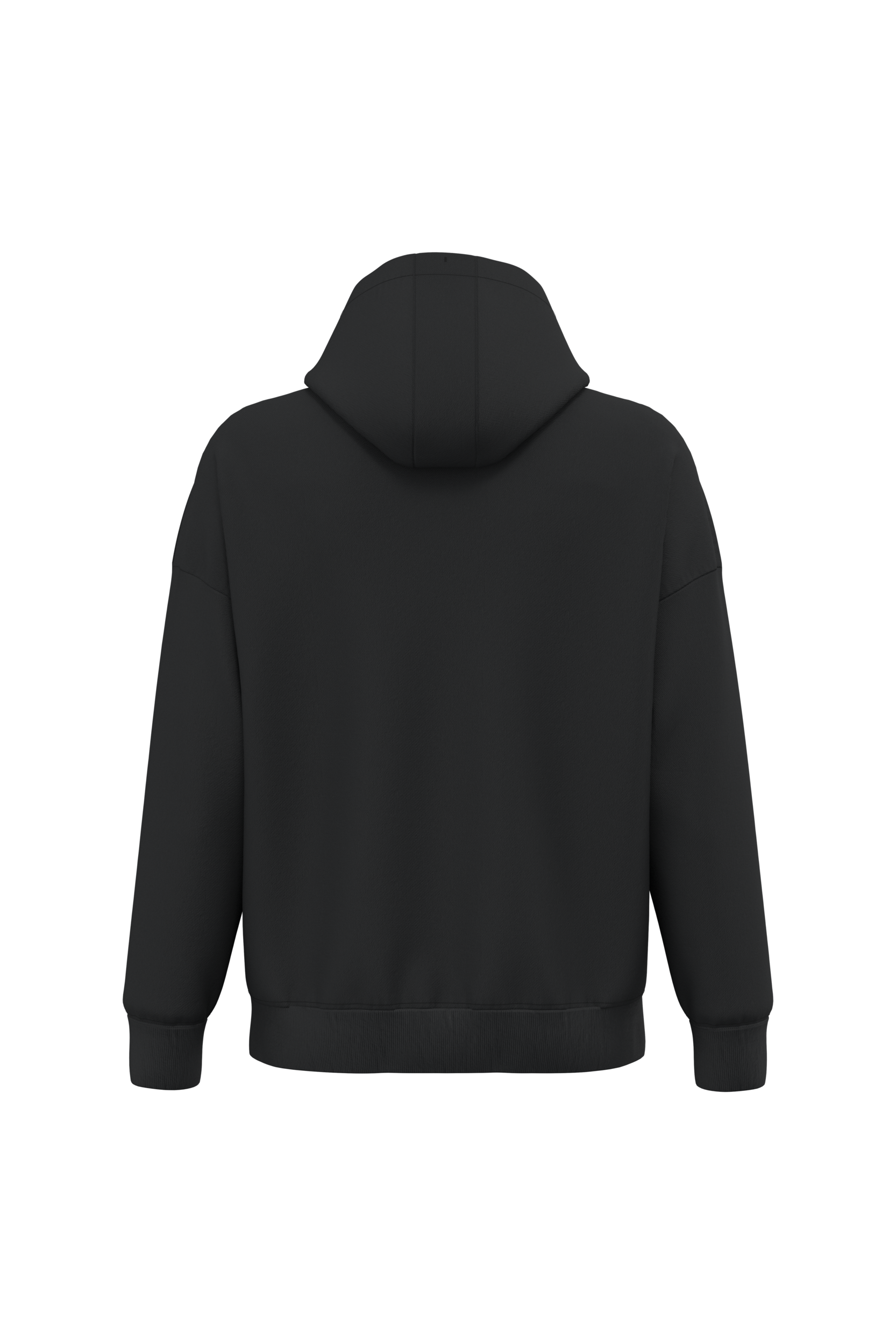 Sweat-shirt écoresponsable zippé à capuche oversize unisexe — Black