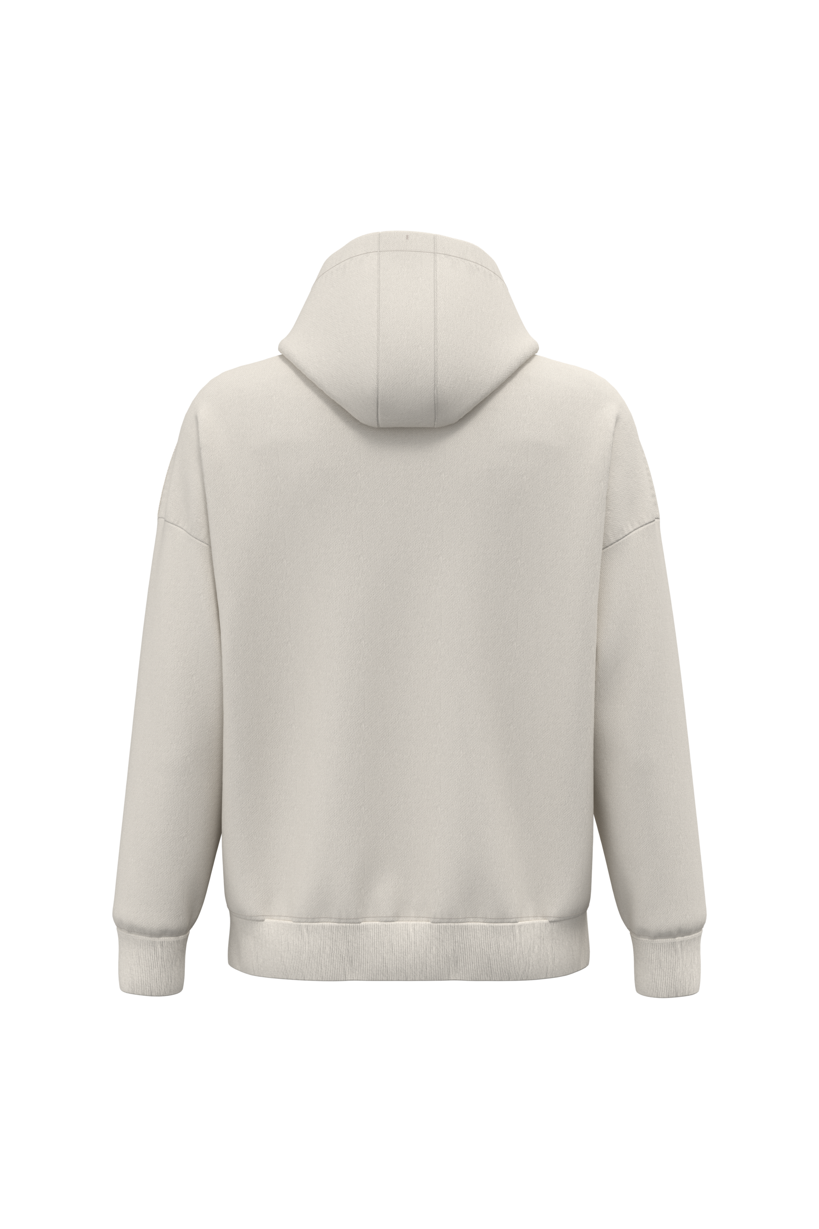 Sweat-shirt écoresponsable zippé à capuche oversize unisexe — Ivory