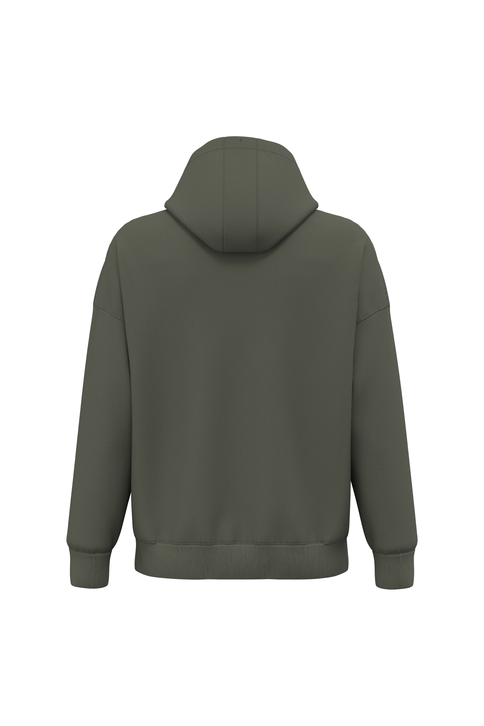 Sweat-shirt écoresponsable zippé à capuche oversize unisexe — Organic Khaki
