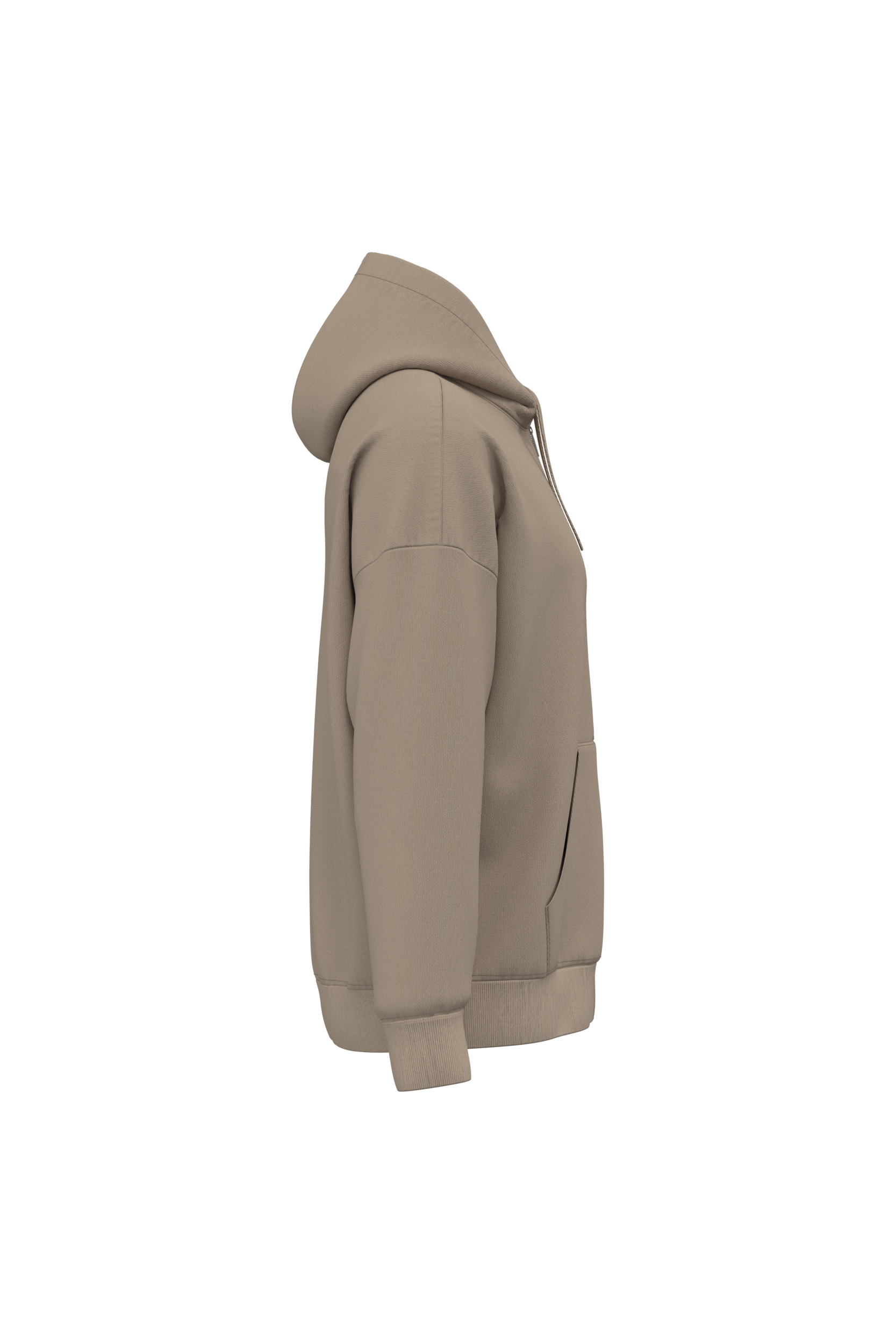 Sudadera sostenible con cremallera y capucha oversize unisex