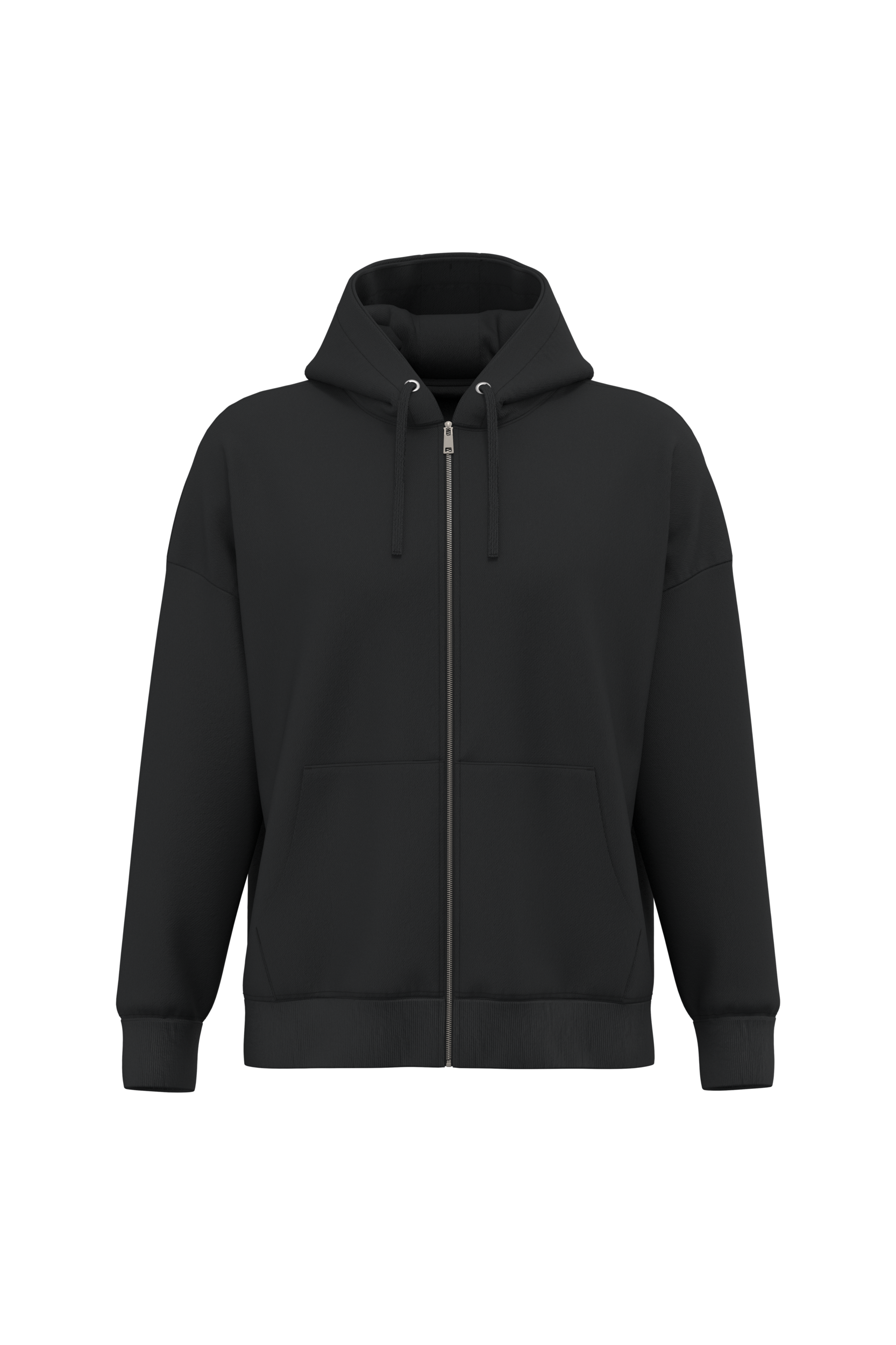 Sweat-shirt écoresponsable zippé à capuche oversize unisexe